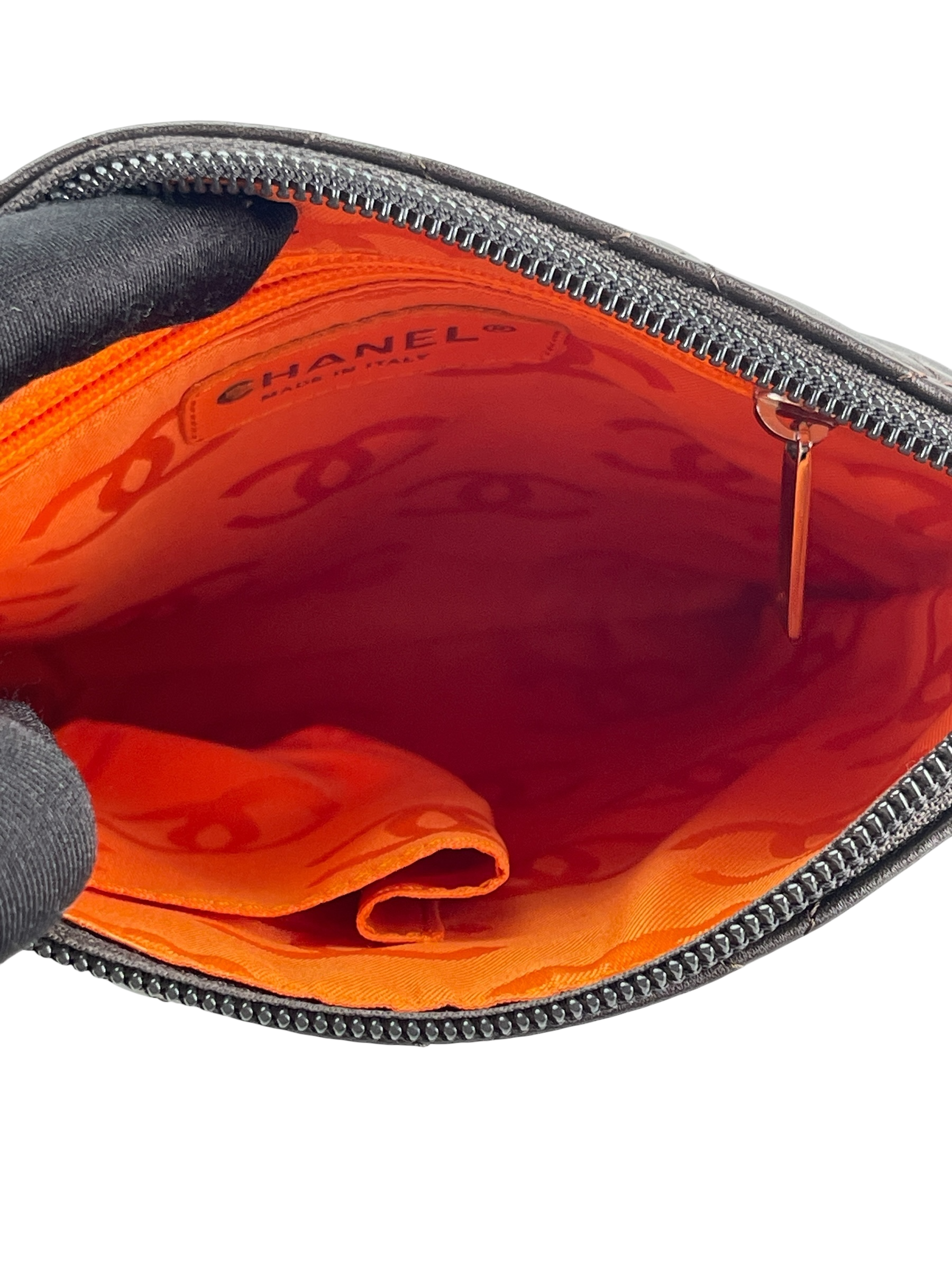 CHANEL - Brown Calfskin Quilted Cambon Flat Messenger Bag 