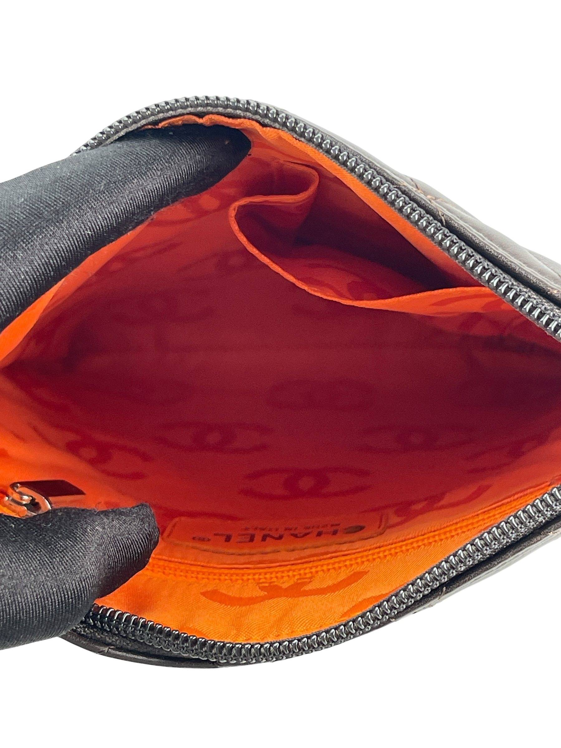 CHANEL - Brown Calfskin Quilted Cambon Flat Messenger Bag 