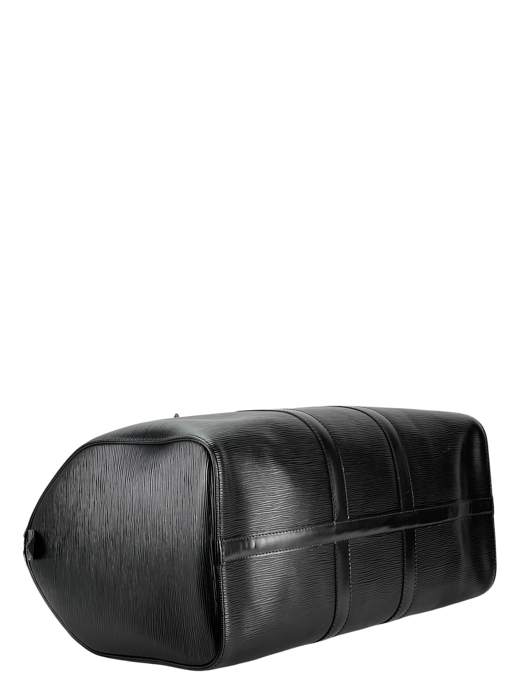 LOUIS VUITTON - Keepall 45 Boston Epi Canvas Black Handbag