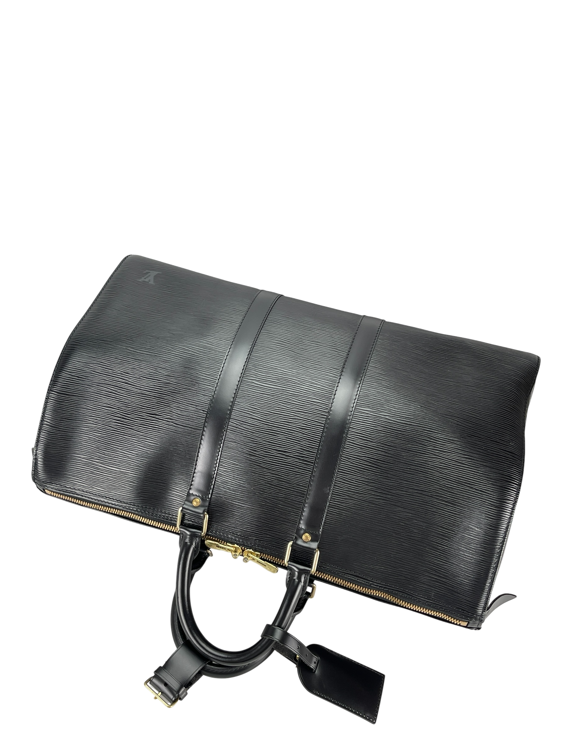 LOUIS VUITTON - Keepall 45 Boston Epi Canvas Black Handbag