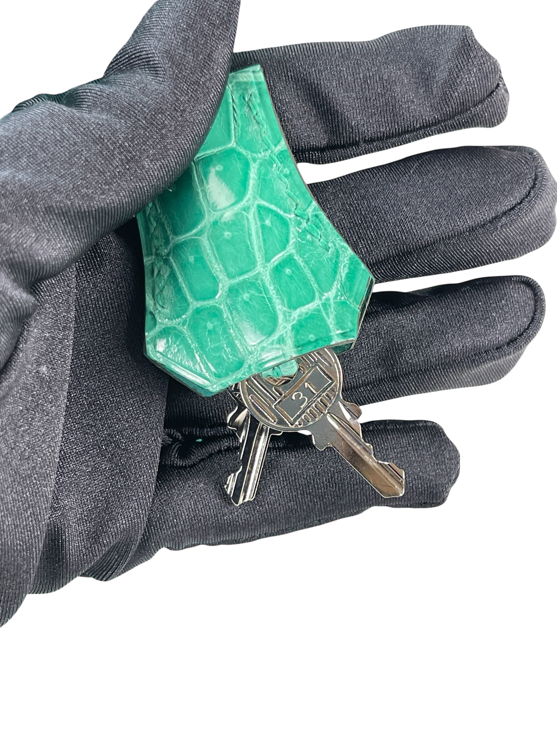 HERMES - Kelly 25 Vert Verone Madame Touch Bag Silver hardware