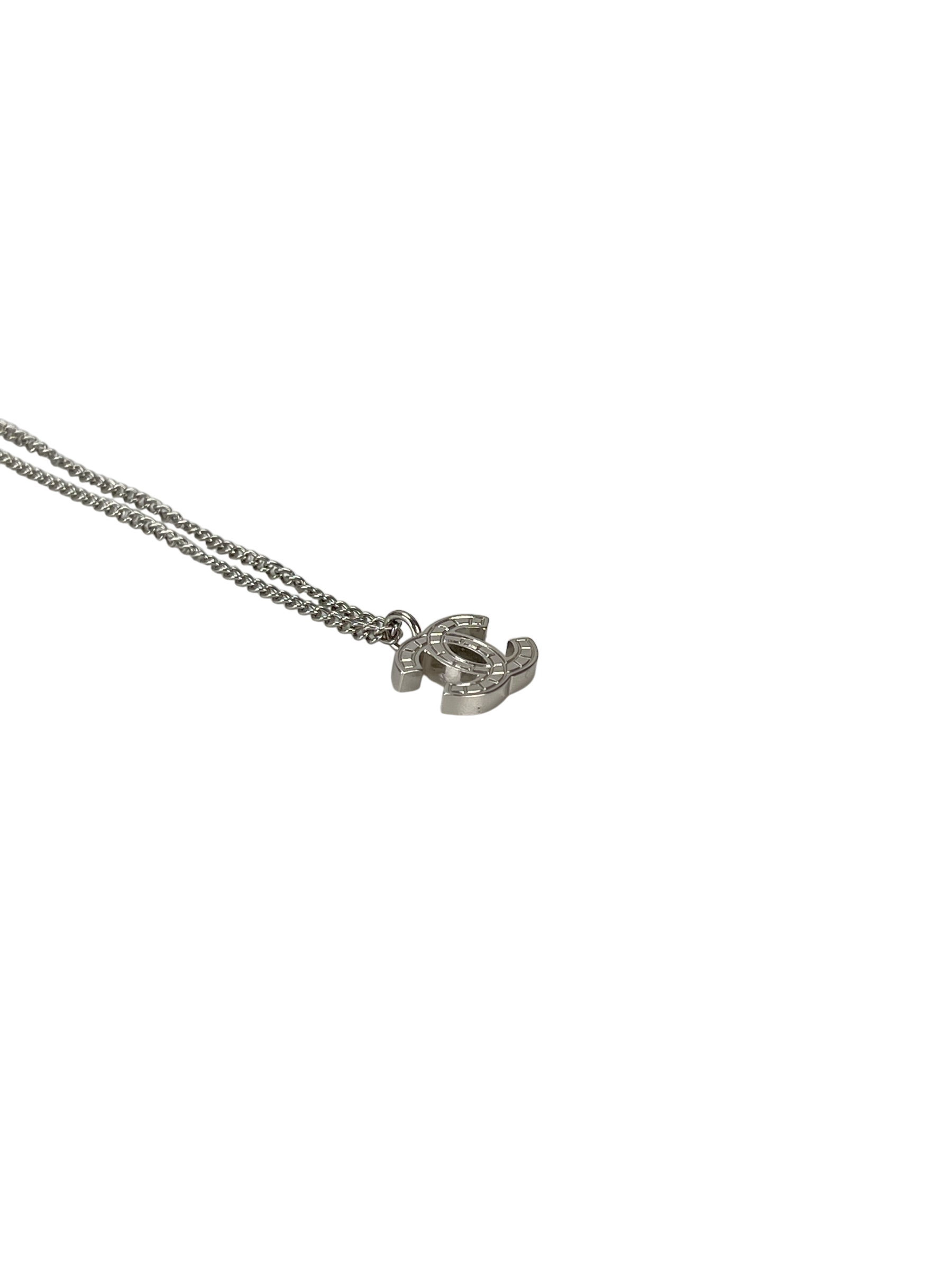 CHANEL - 04V Silver Coco Mark Pendant Necklace