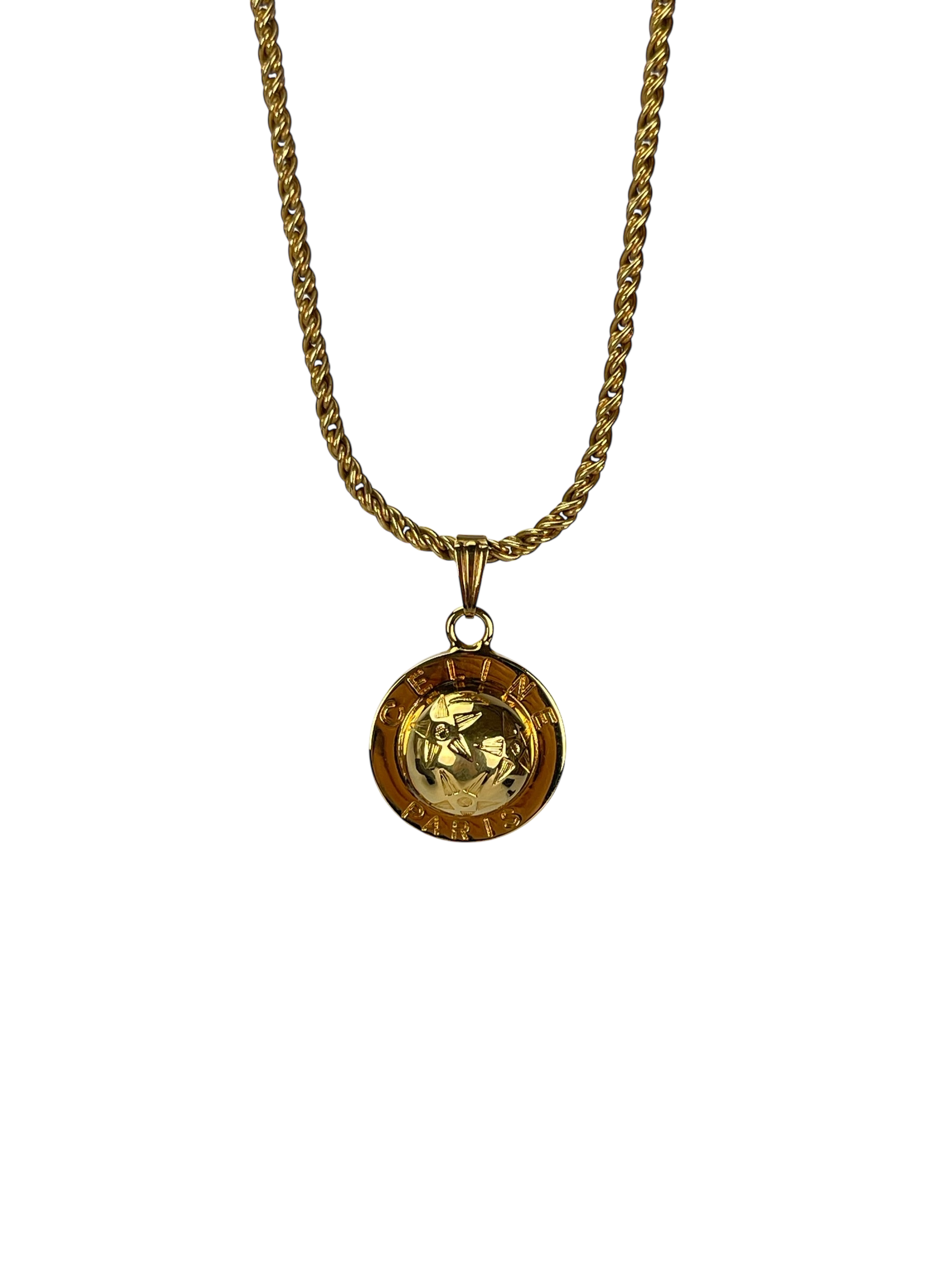 CELINE - Gold Necklace Logo Star Accessory Necklace