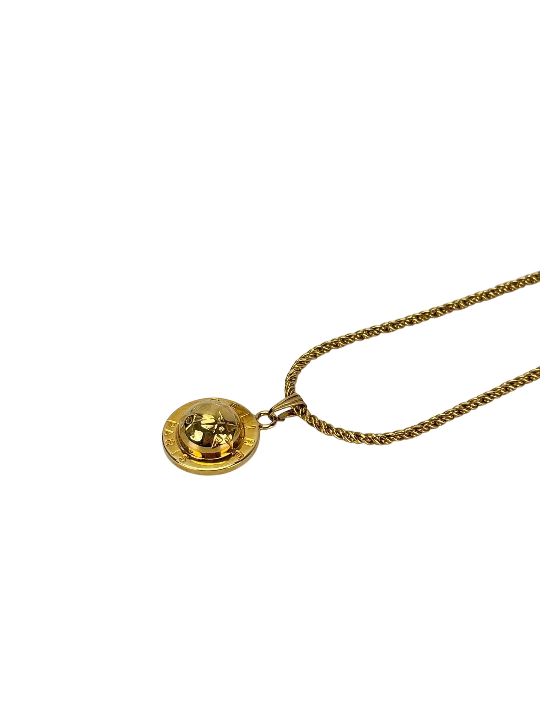 CELINE - Gold Necklace Logo Star Accessory Necklace