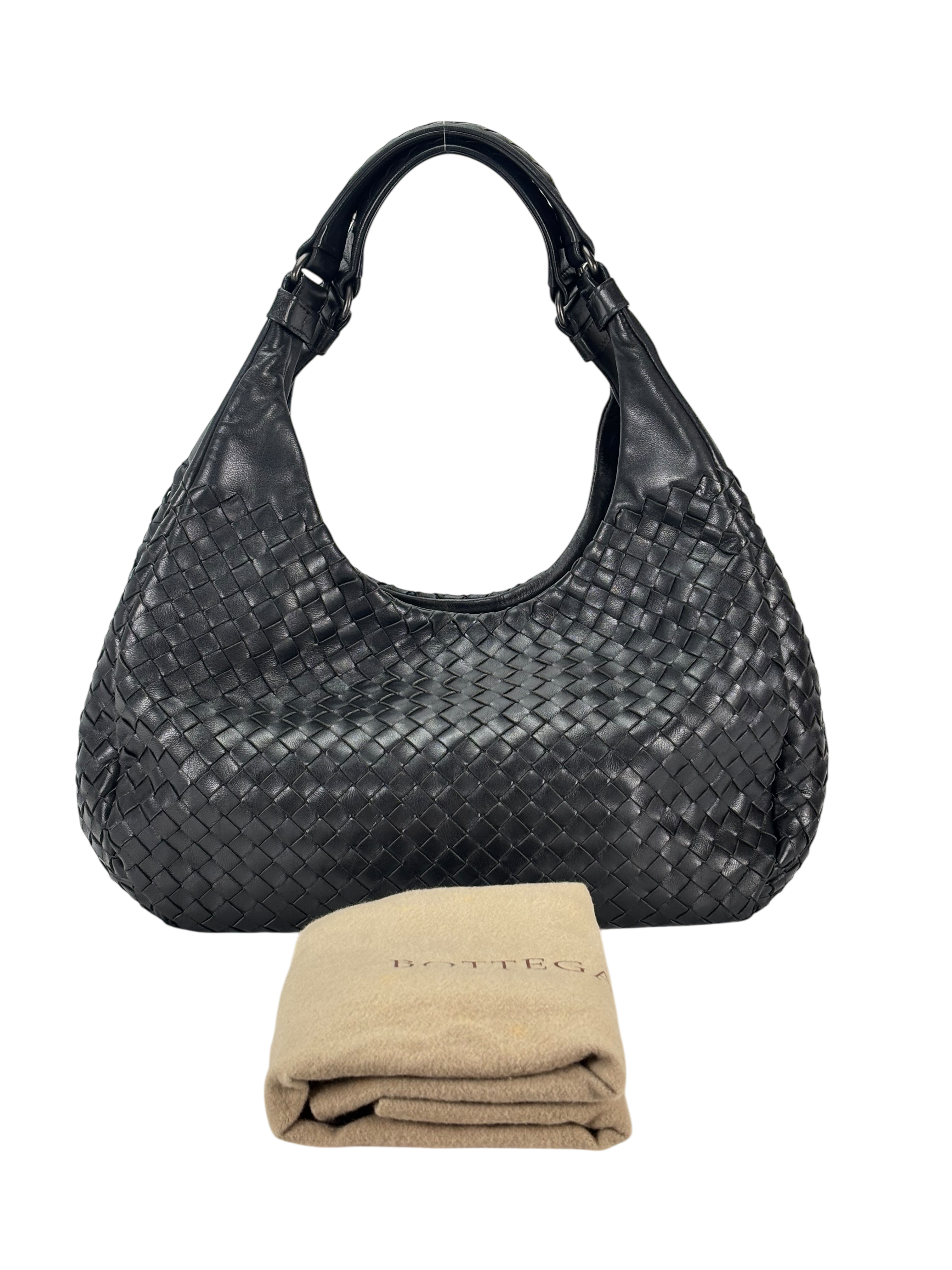 BOTTEGA VENETA - Intrecciato Hobo Bag Black Leather