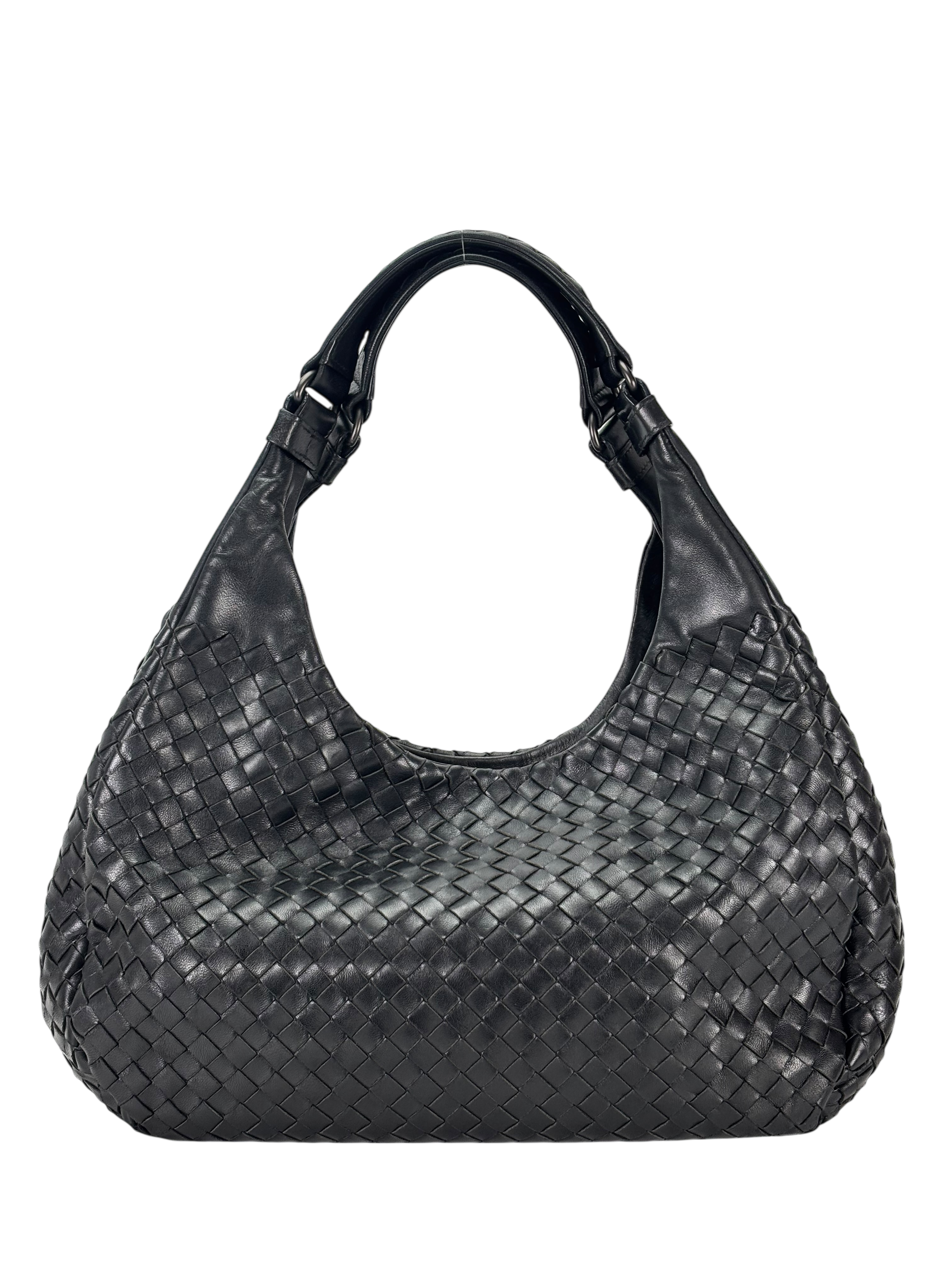 BOTTEGA VENETA - Intrecciato Hobo Bag Black Leather