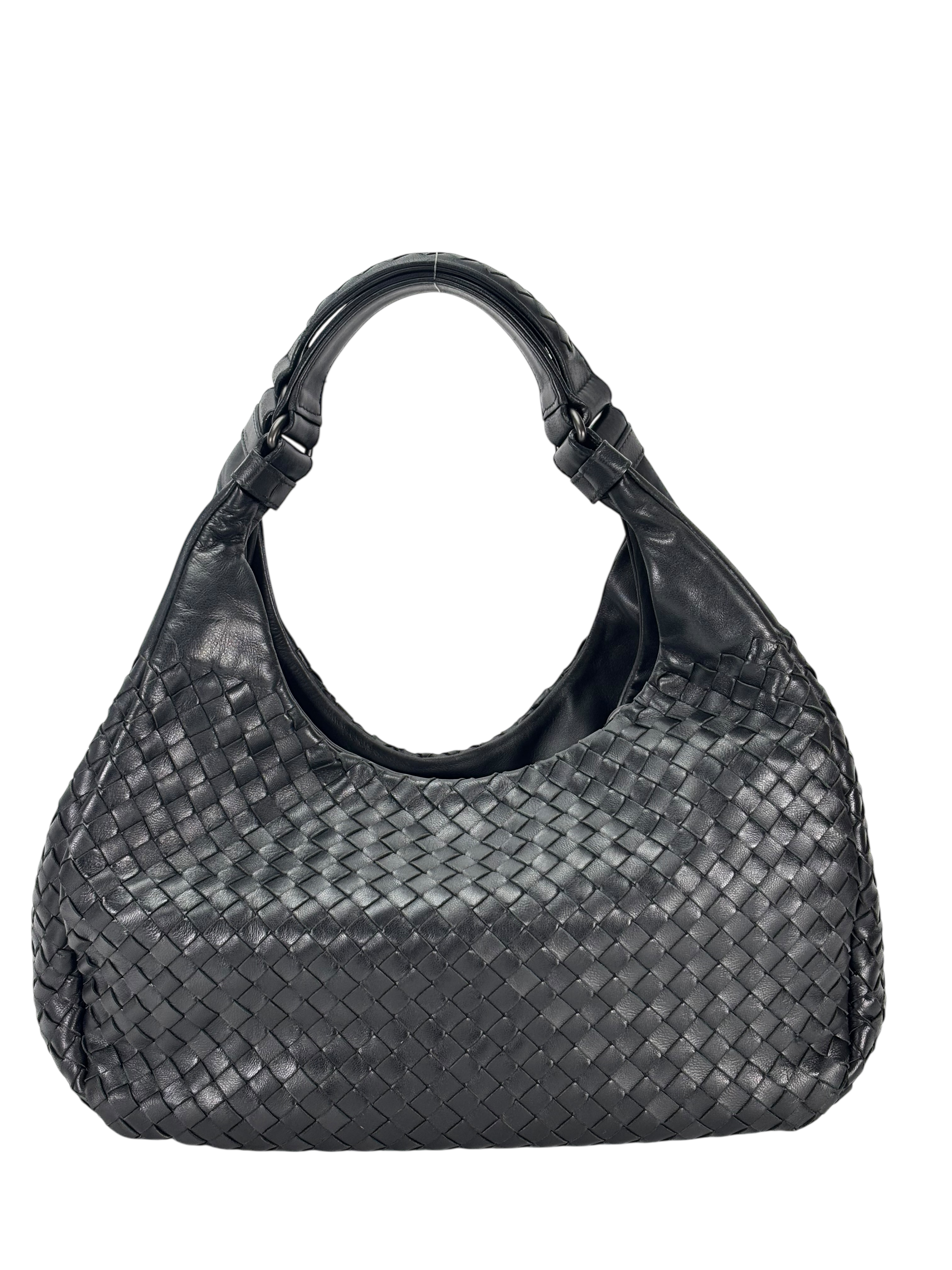 BOTTEGA VENETA - Intrecciato Hobo Bag Black Leather