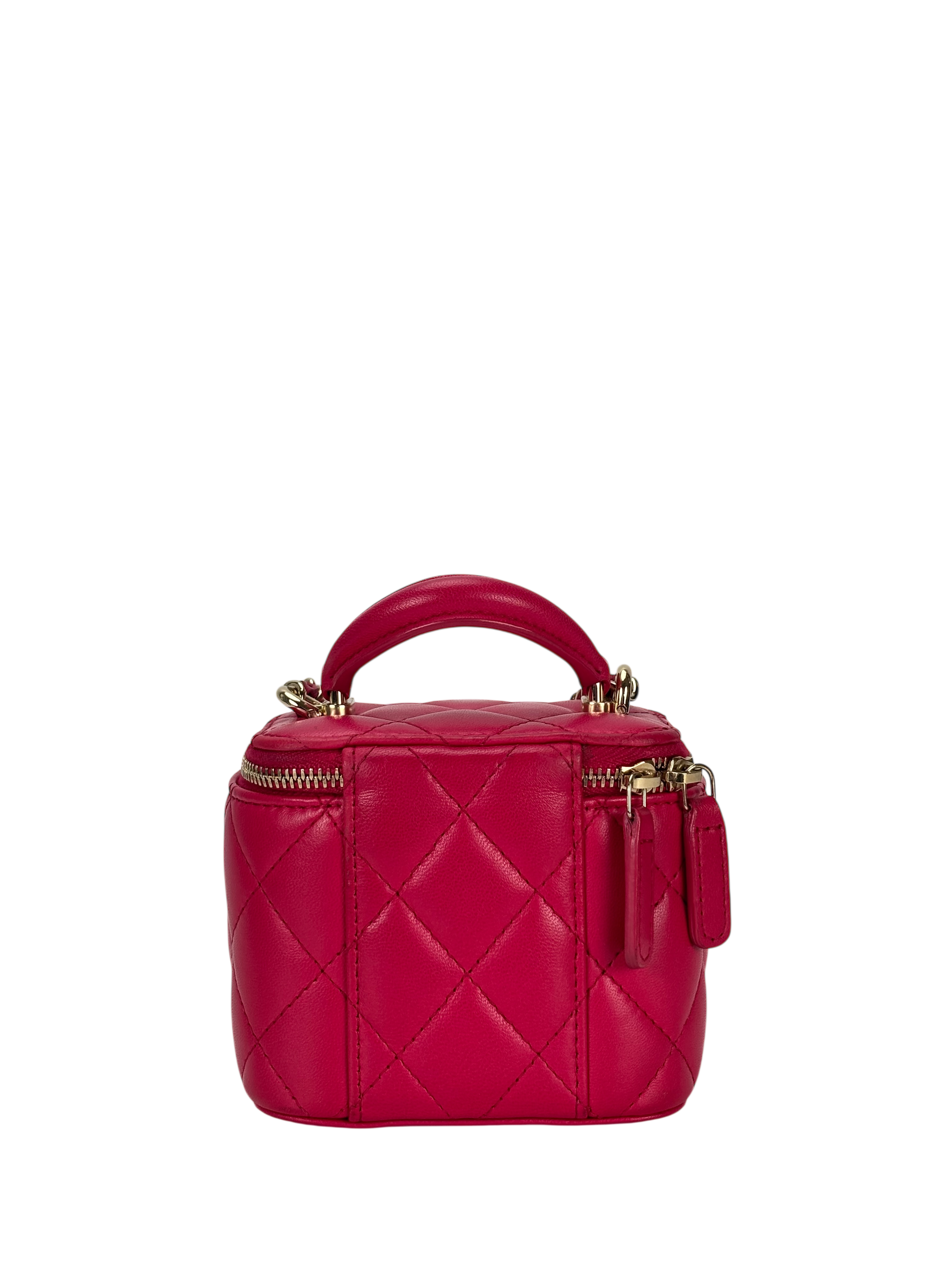 CHANEL - 24C Pink Small CC Vanity Case Chain Bag