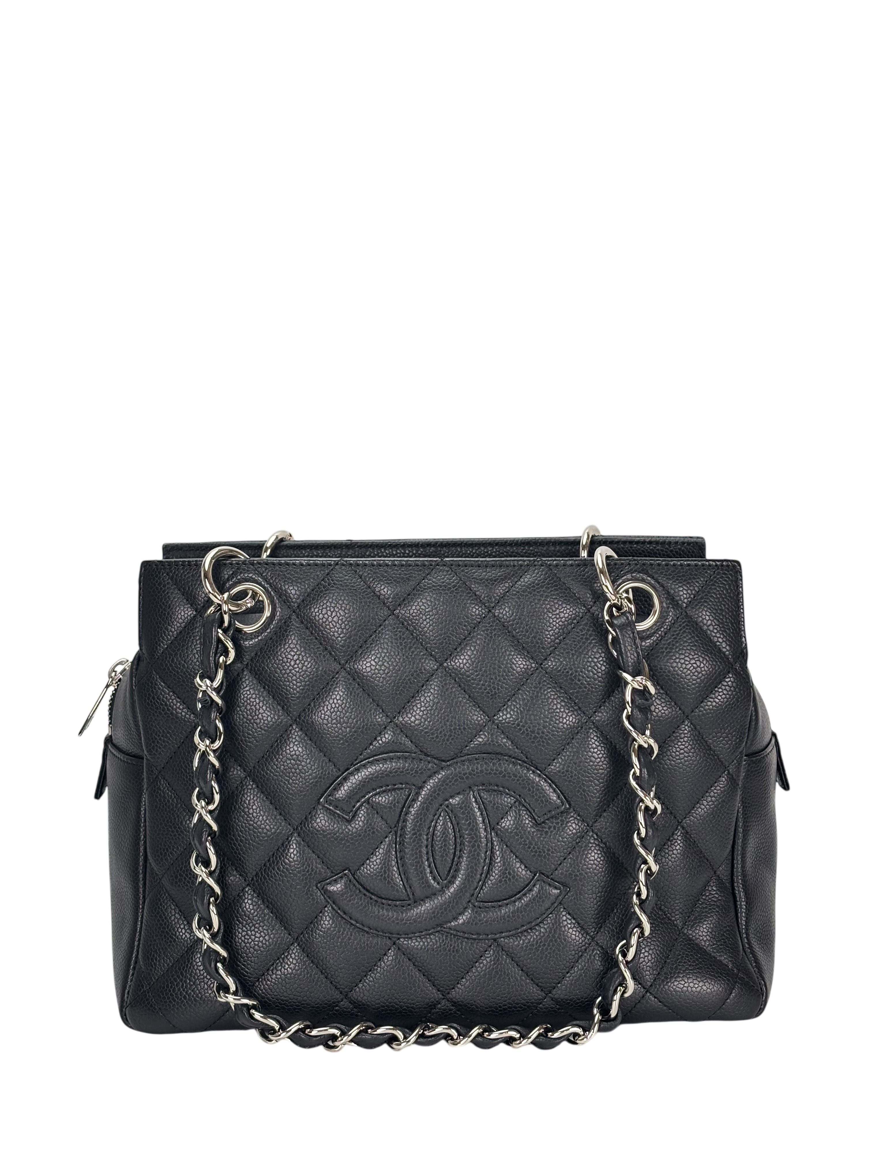 CHANEL - Black Caviar Petite PST Tote Bag