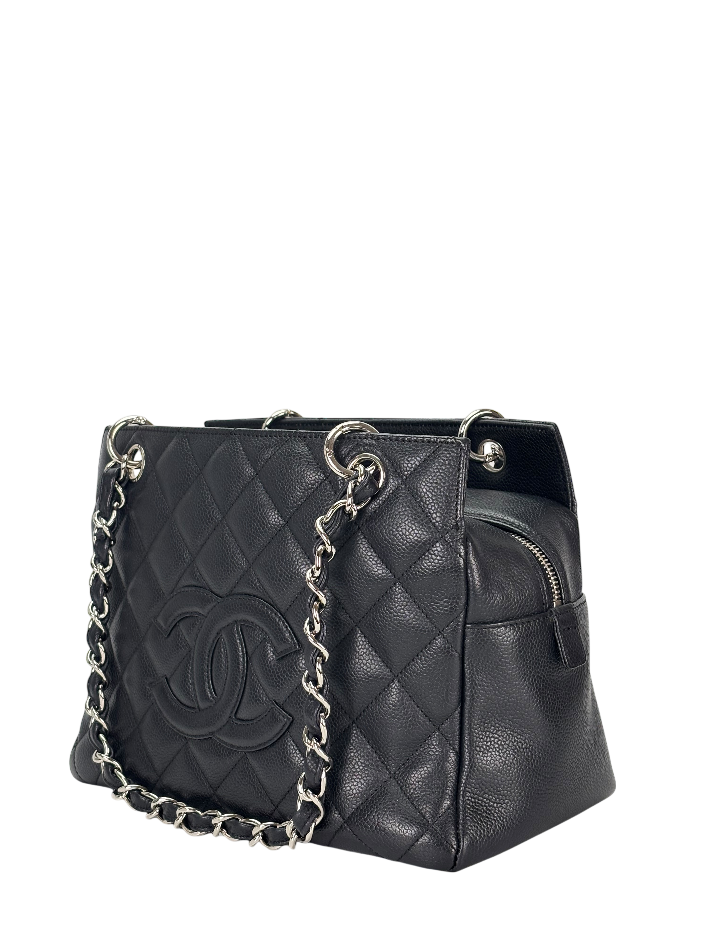 CHANEL - Black Caviar Petite PST Tote Bag