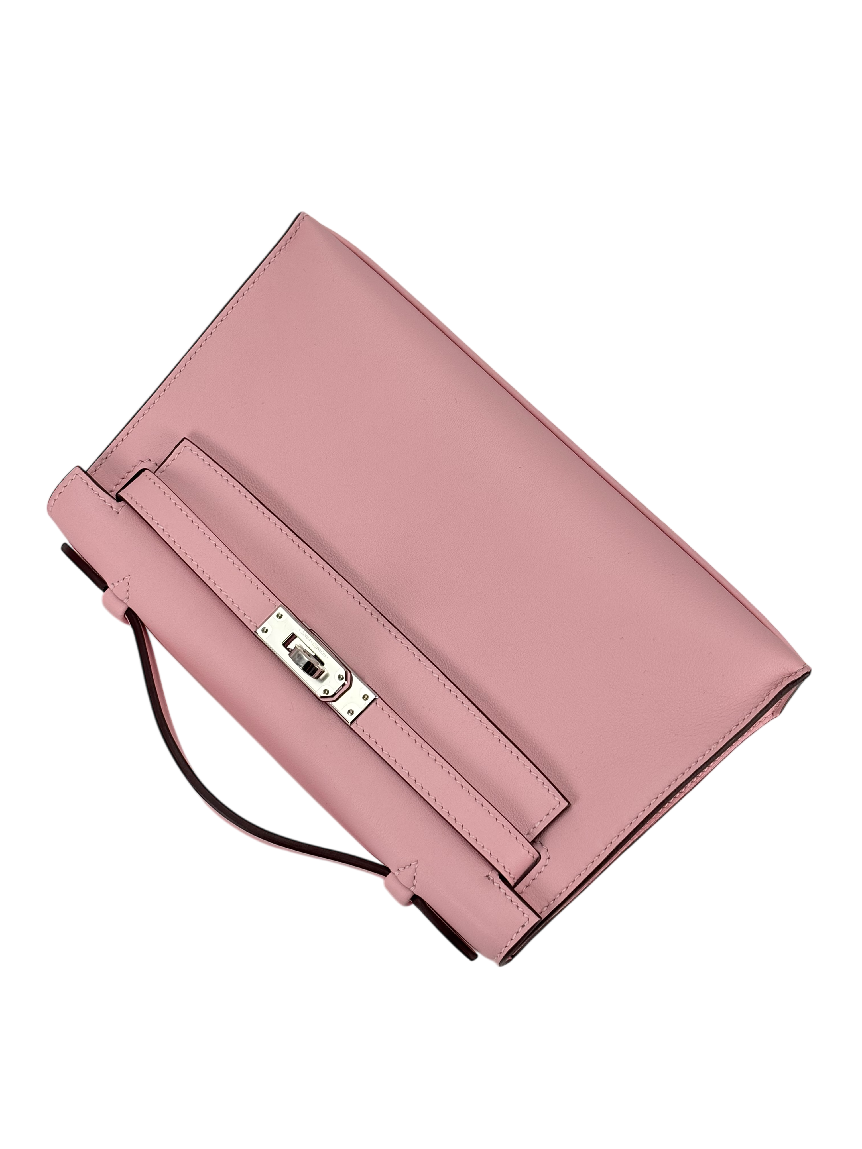 HERMES - Mini Kelly 2 Rose Sakura Swift Palladium Hardware