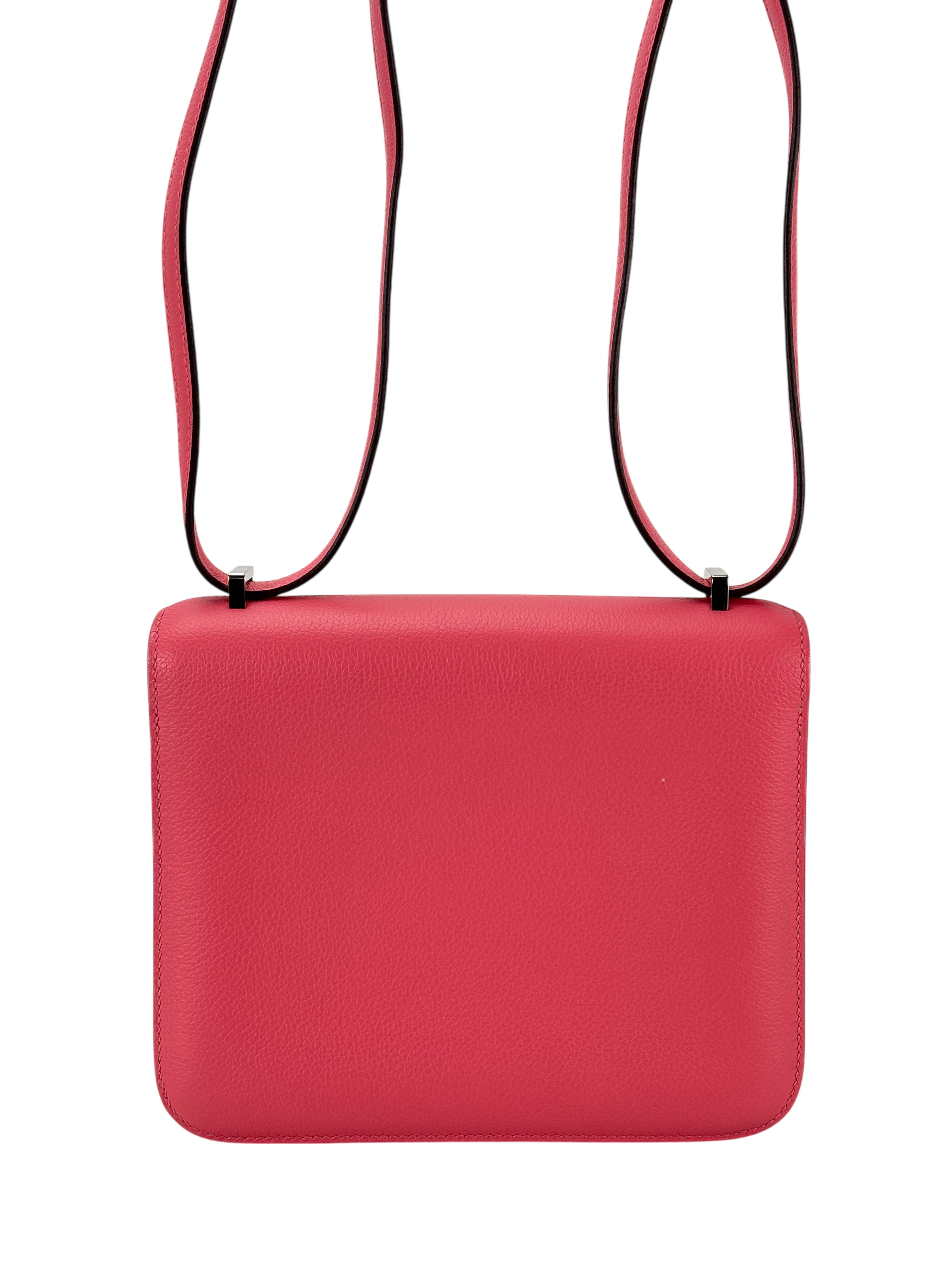 HERMES - Constance Mini 19 Rose Azalee Evercolor Palladium Hardware