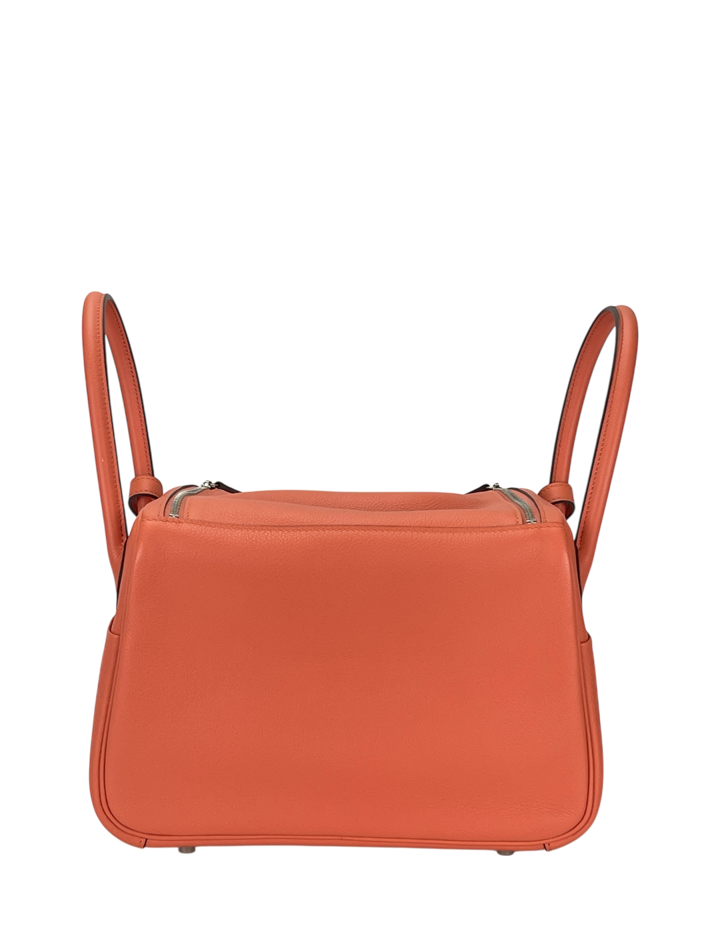 HERMES - Lindy 26 Feu Orange Evercolor Palladium Hardware