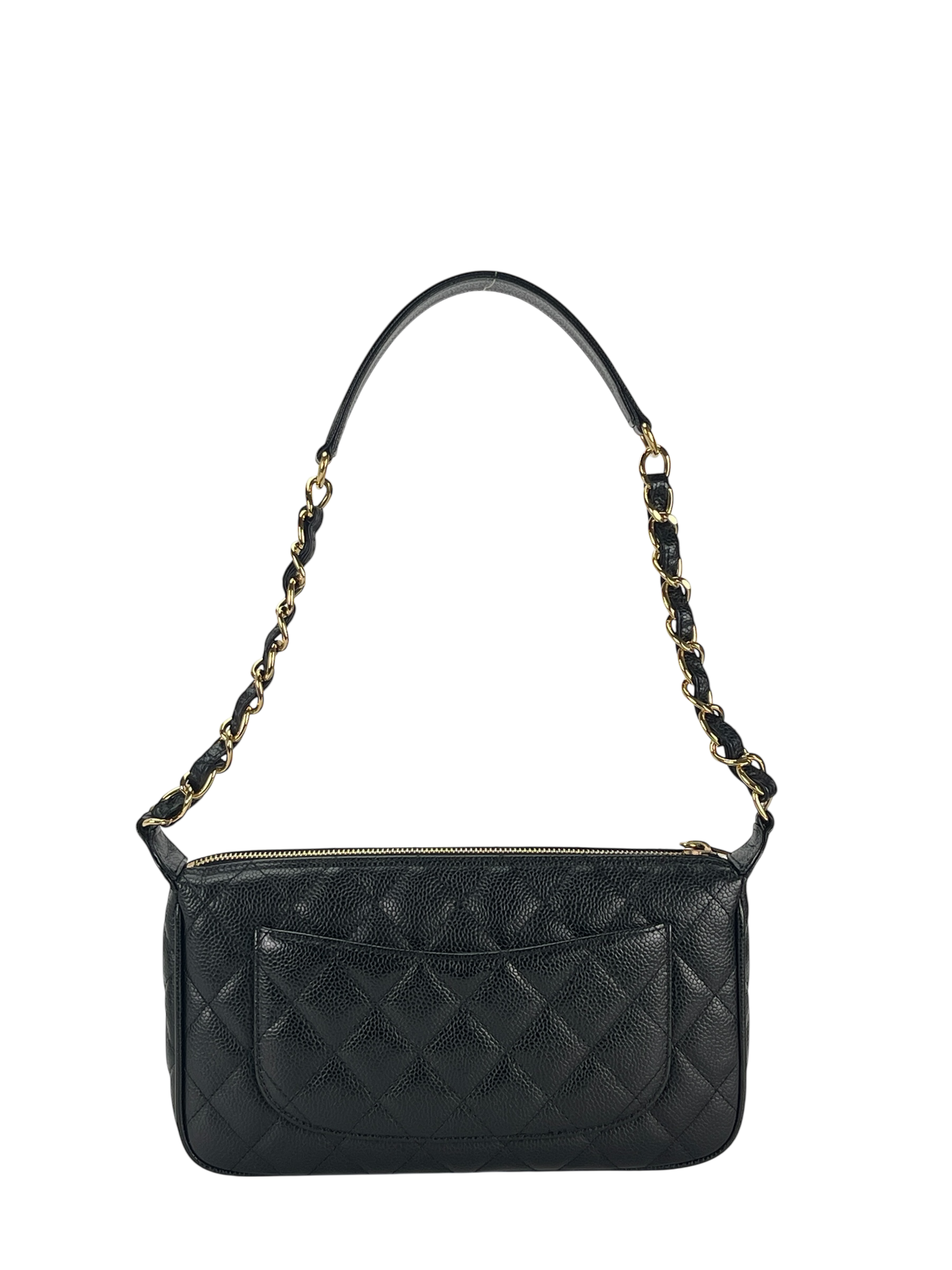 CHANEL - Caviar Quilted Timeless CC Shoulder Bag Black
