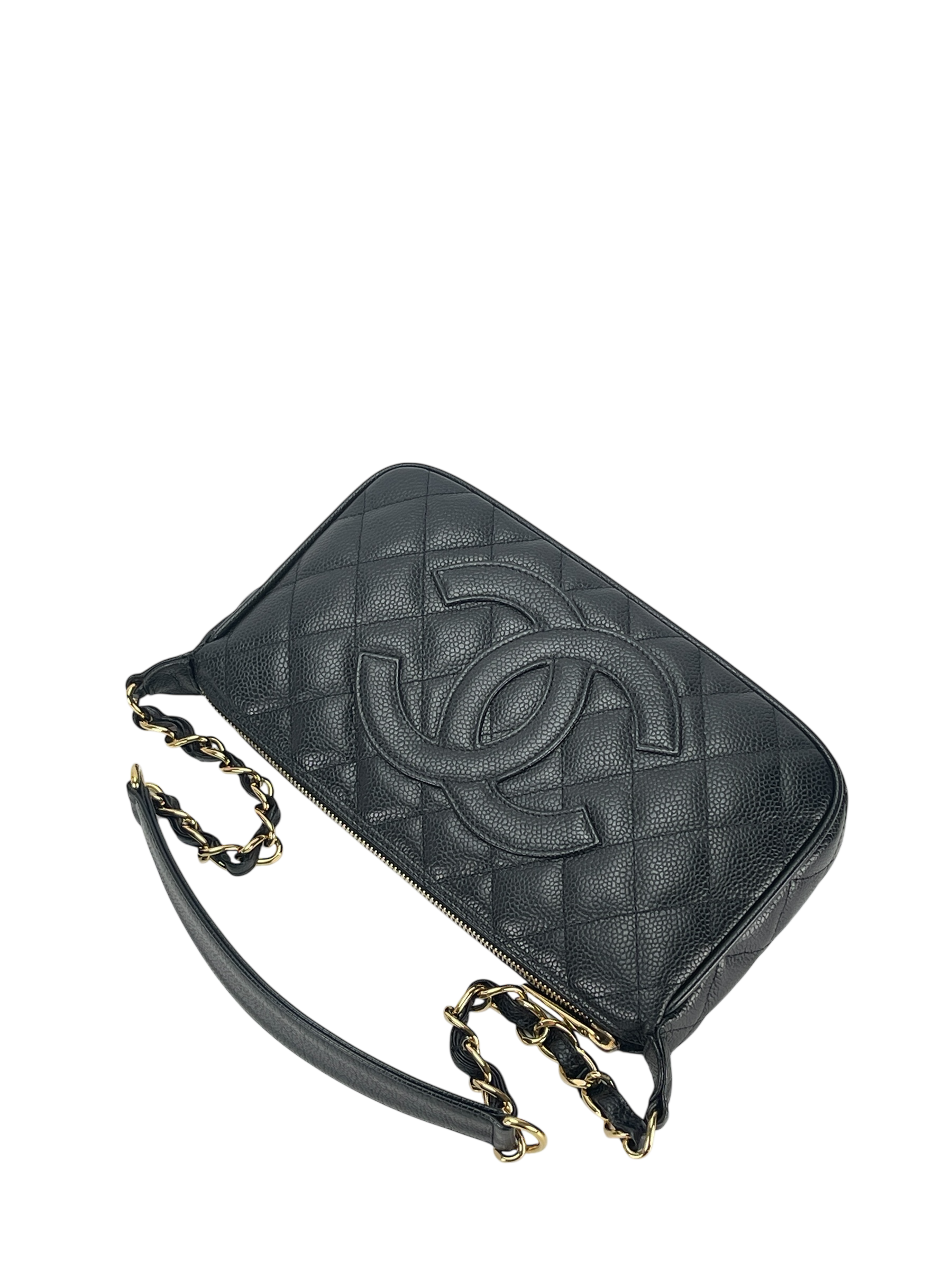 CHANEL - Caviar Quilted Timeless CC Shoulder Bag Black