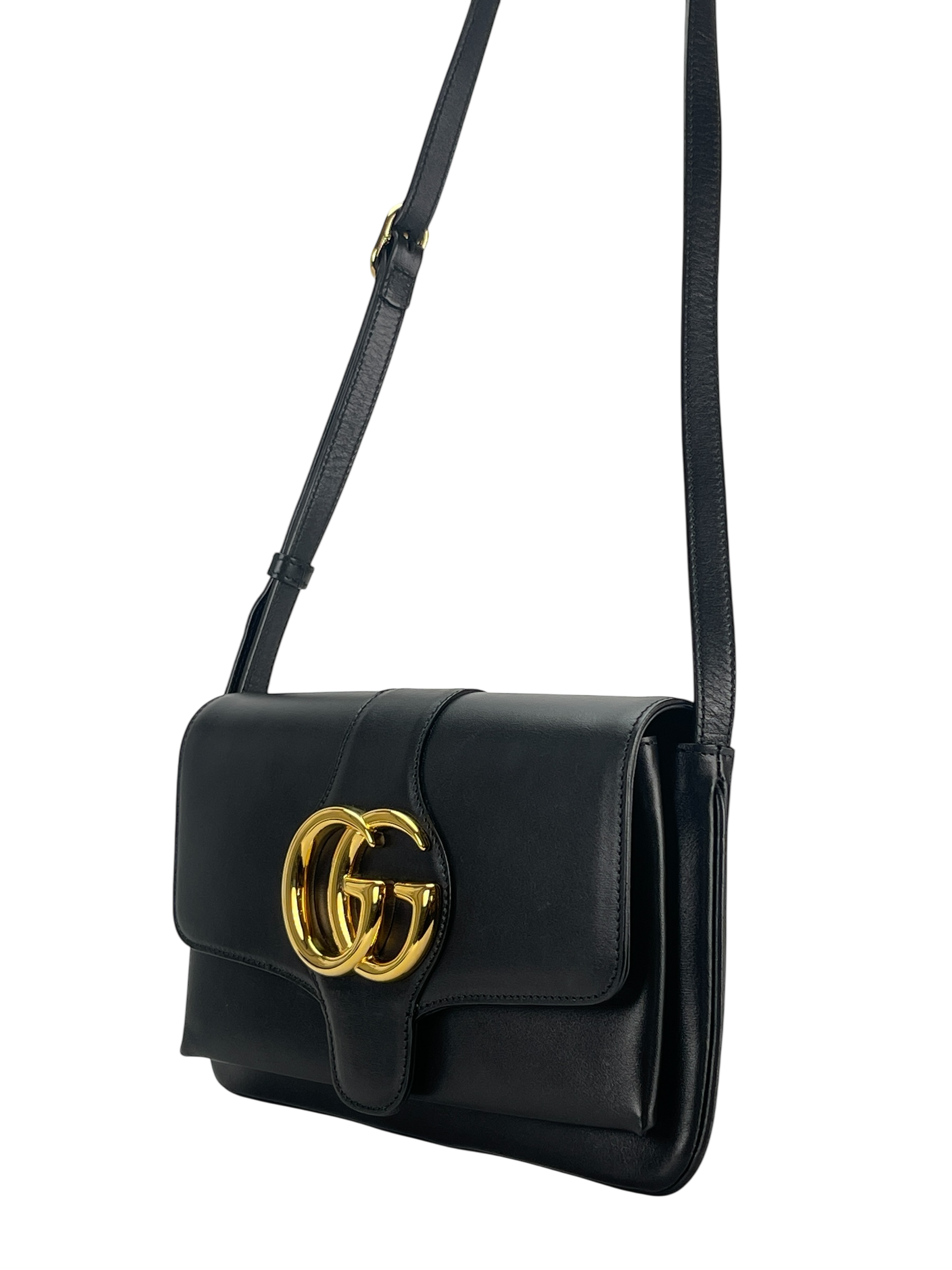 GUCCI - Black Calfskin Ally Leather Shoulder Bag 