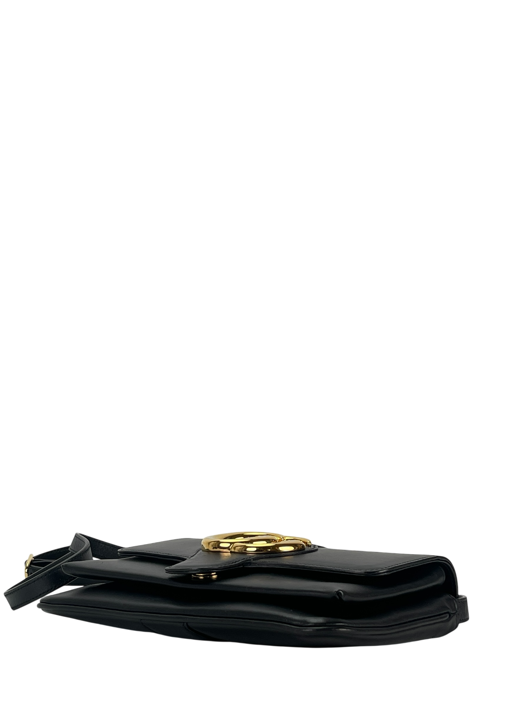 GUCCI - Black Calfskin Ally Leather Shoulder Bag 