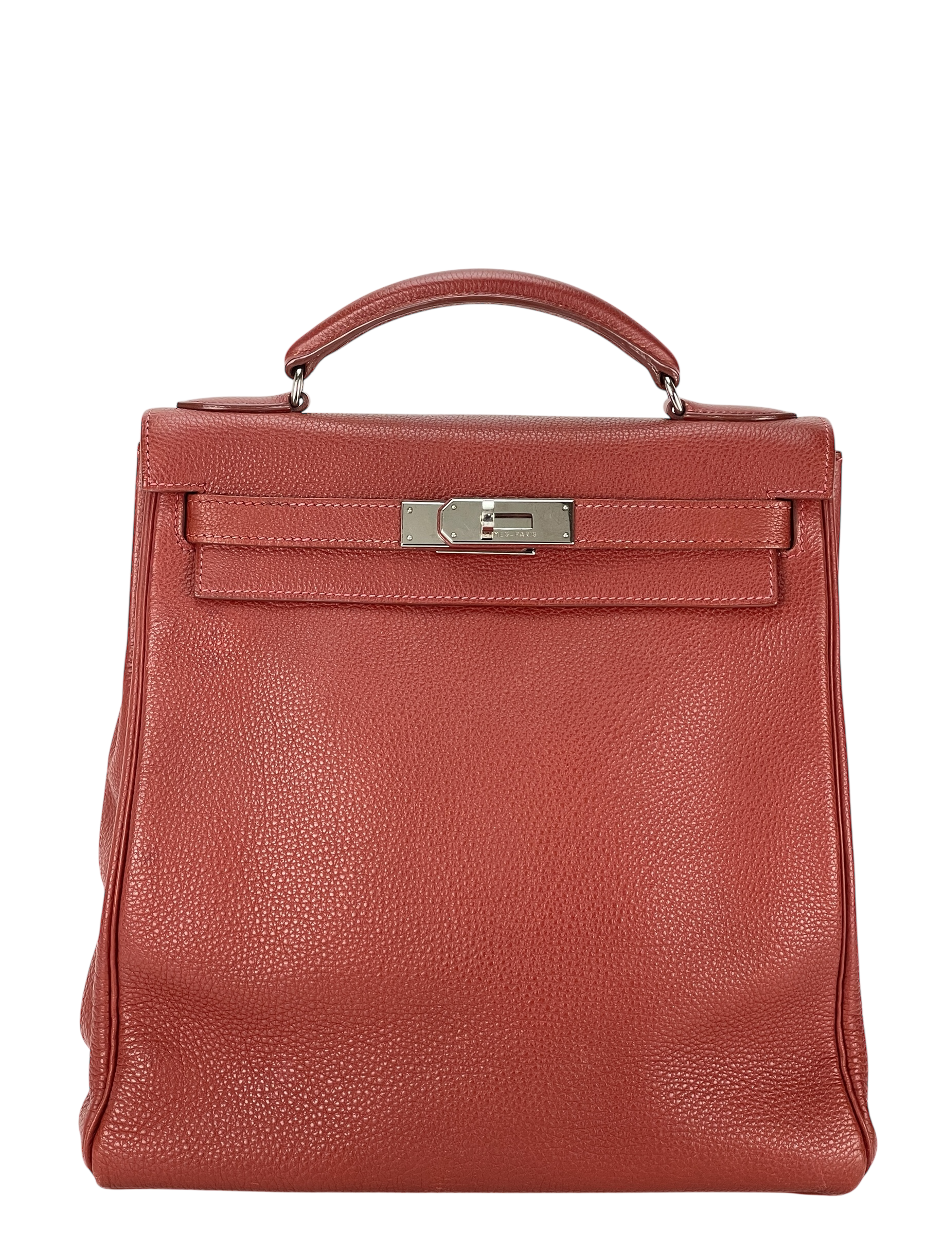 HERMES - Togo Kelly Ado Brique Backpack 
