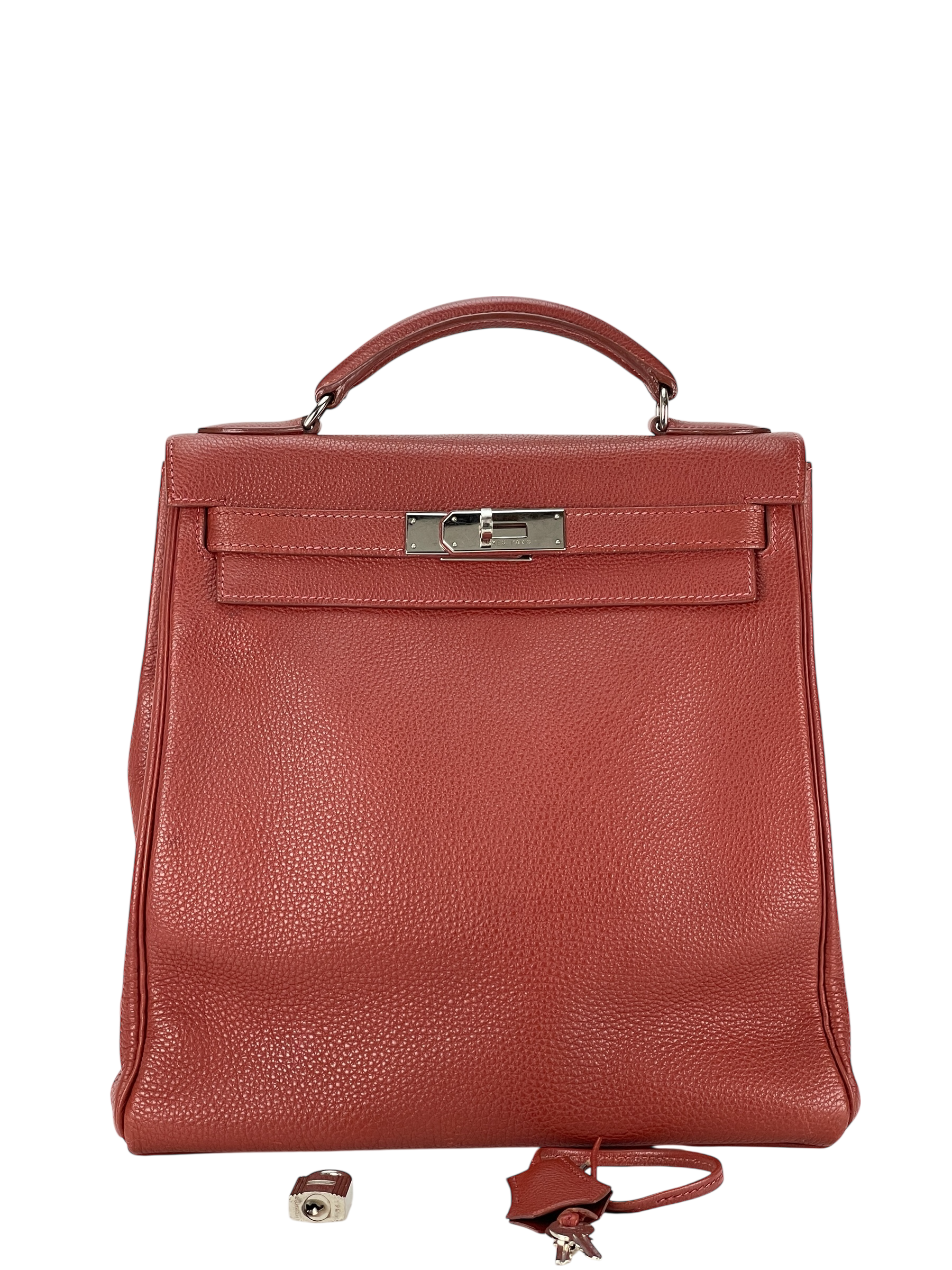 HERMES - Togo Kelly Ado Brique Backpack 