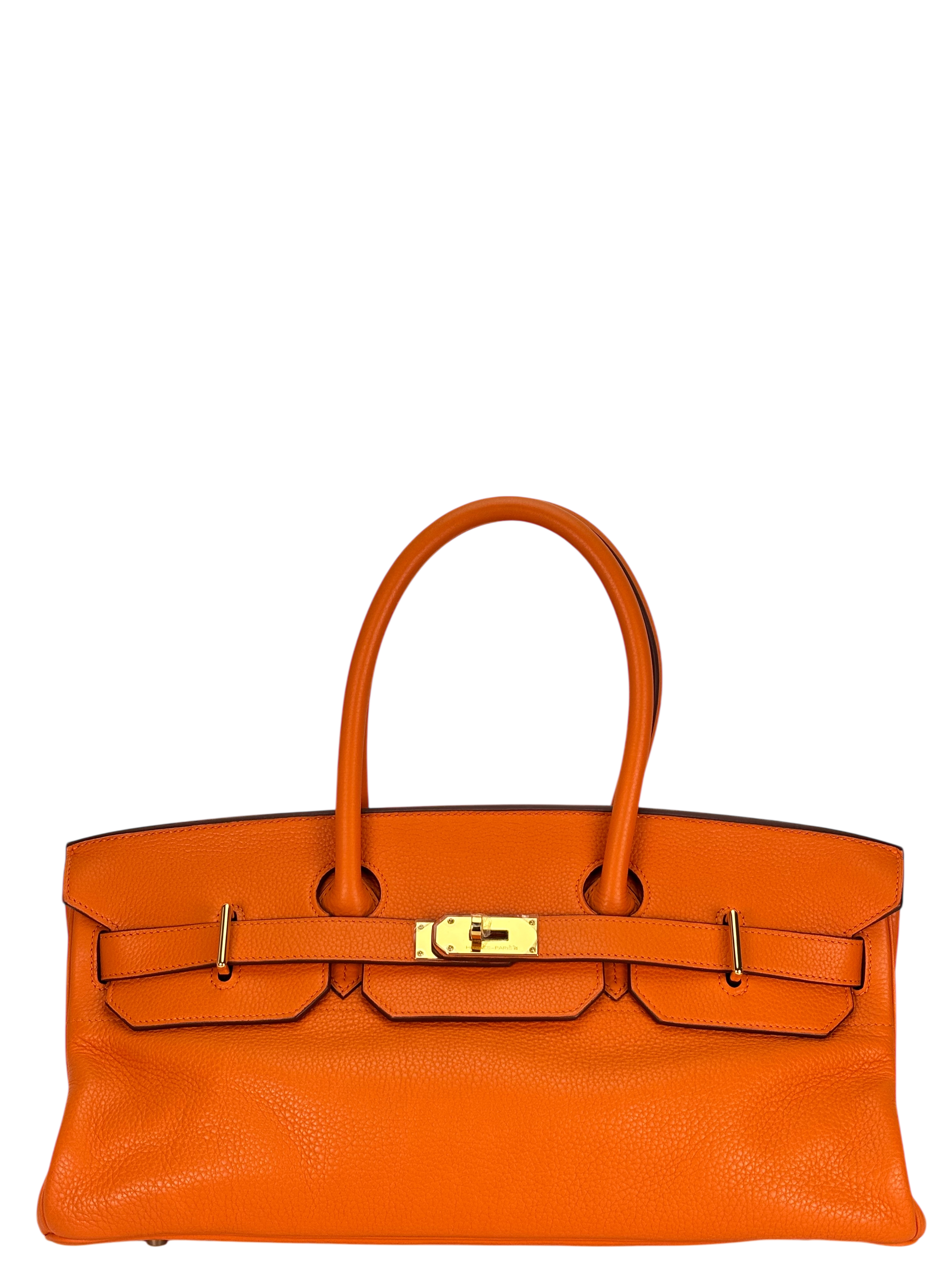 HERMES - Shoulder Birkin Orange TC Gold Hardware