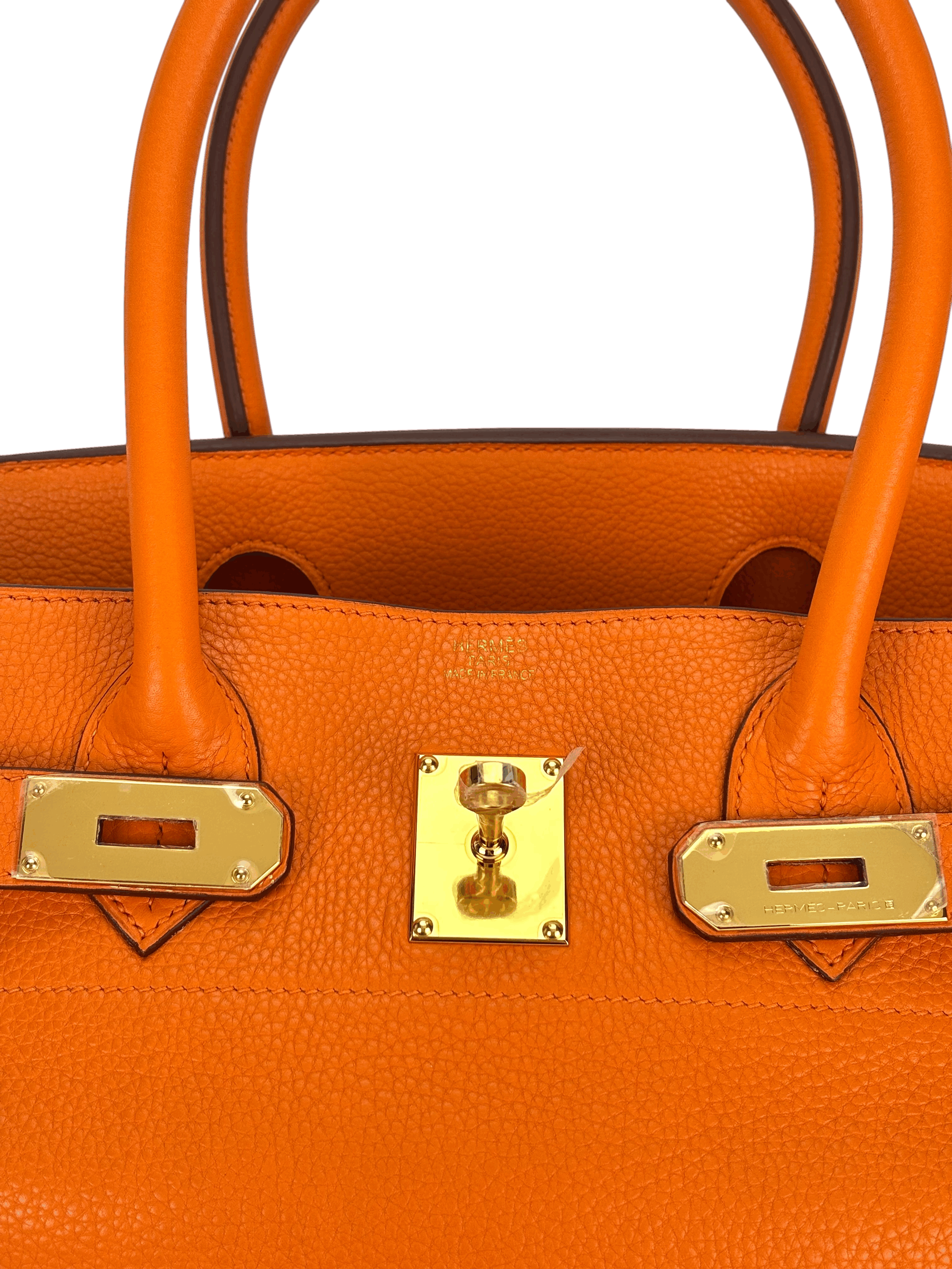 HERMES - Shoulder Birkin Orange TC Gold Hardware