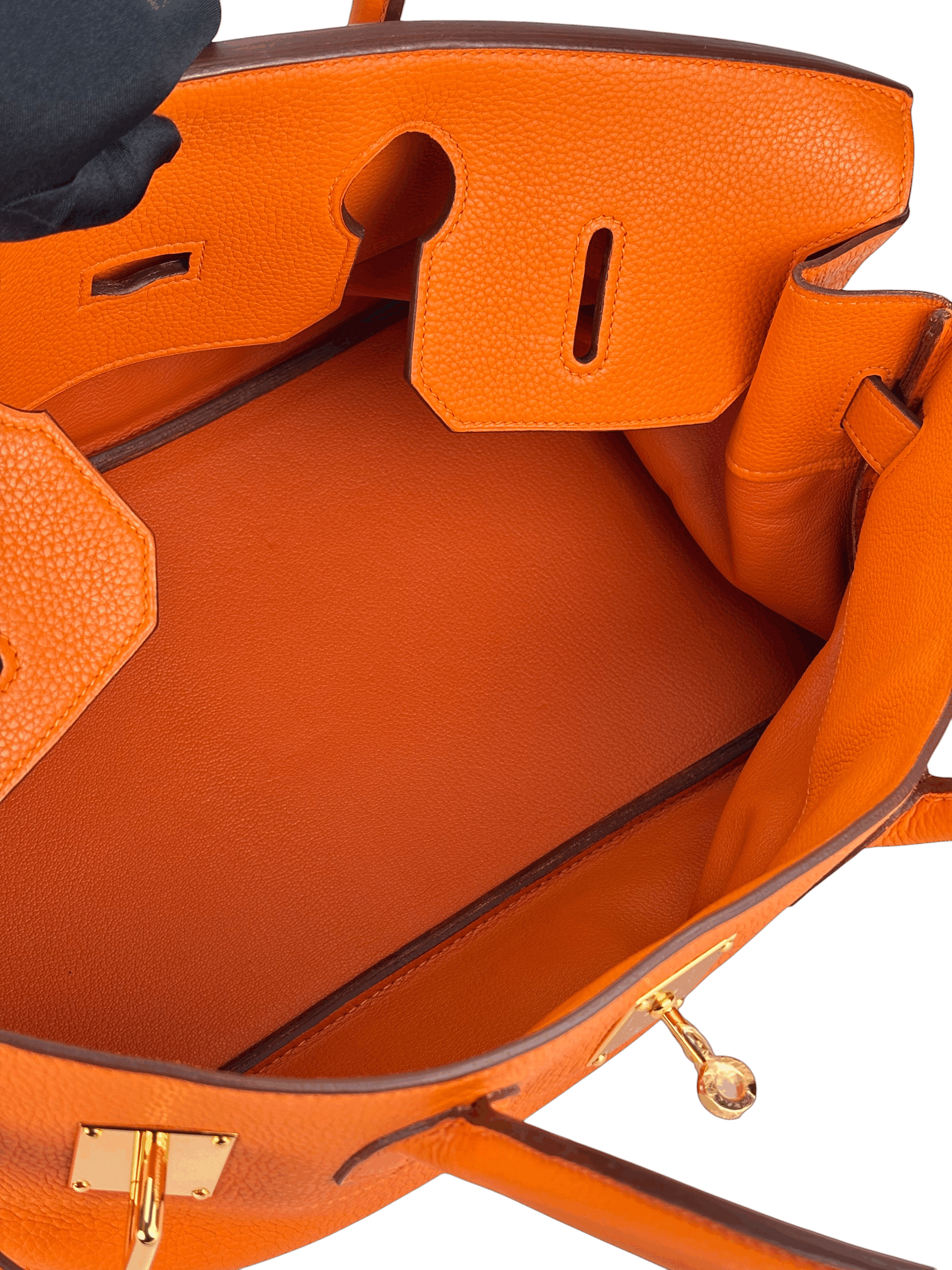 HERMES - Shoulder Birkin Orange TC Gold Hardware