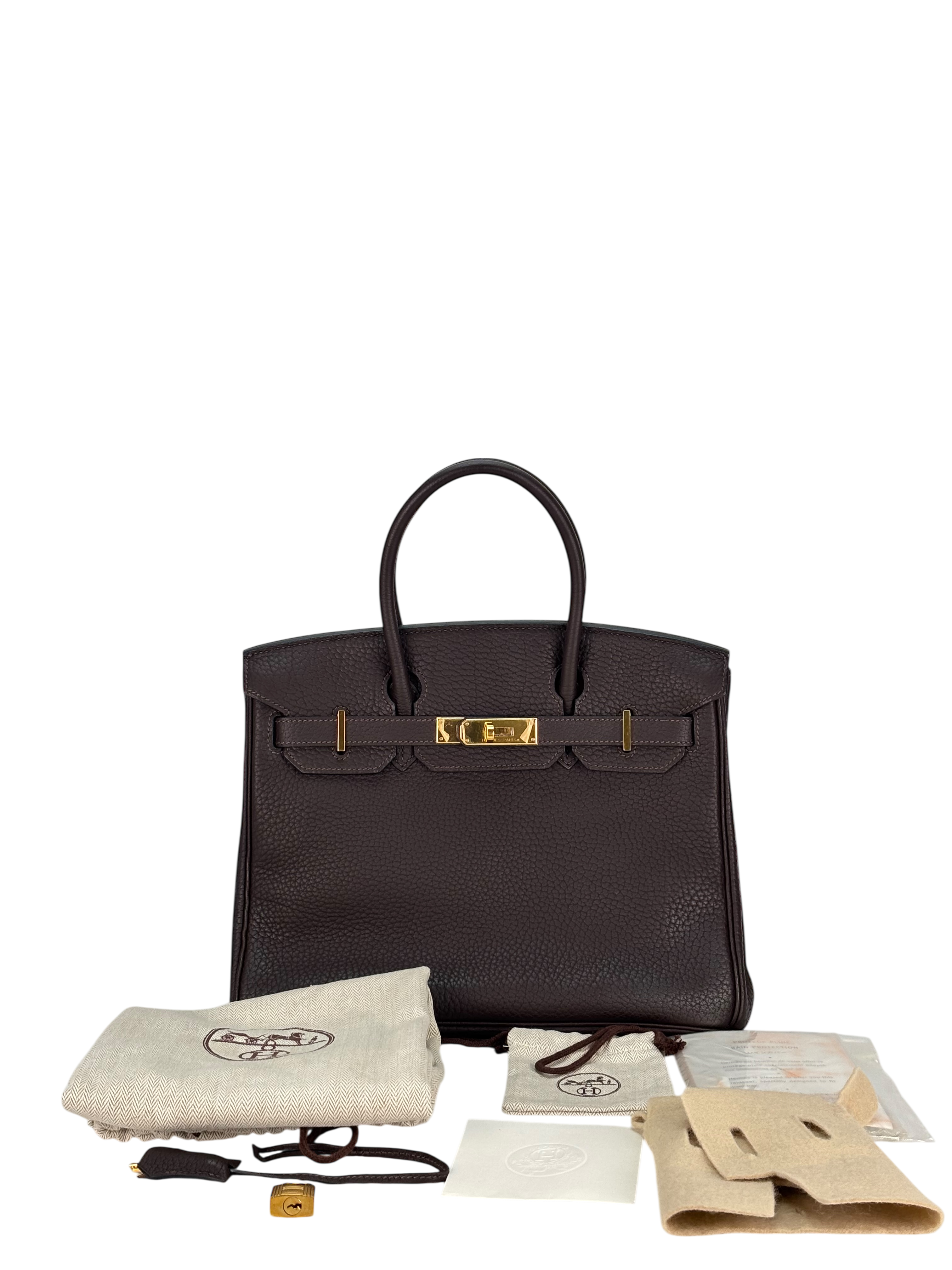 HERMES - Birkin 30 Ebene Togo Gold Hardware 