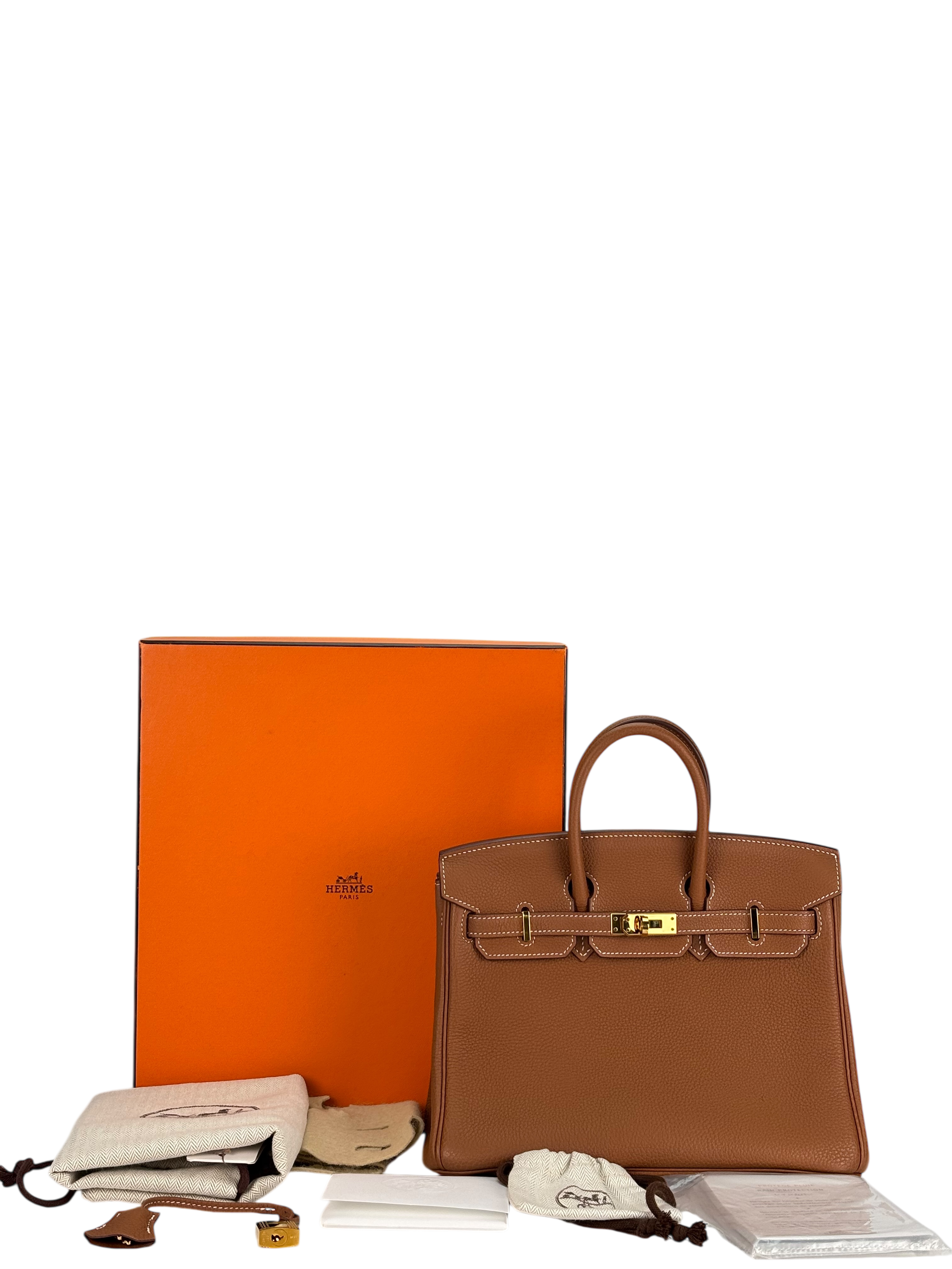 HERMES - Birkin 25 Gold Togo Gold Hardware 