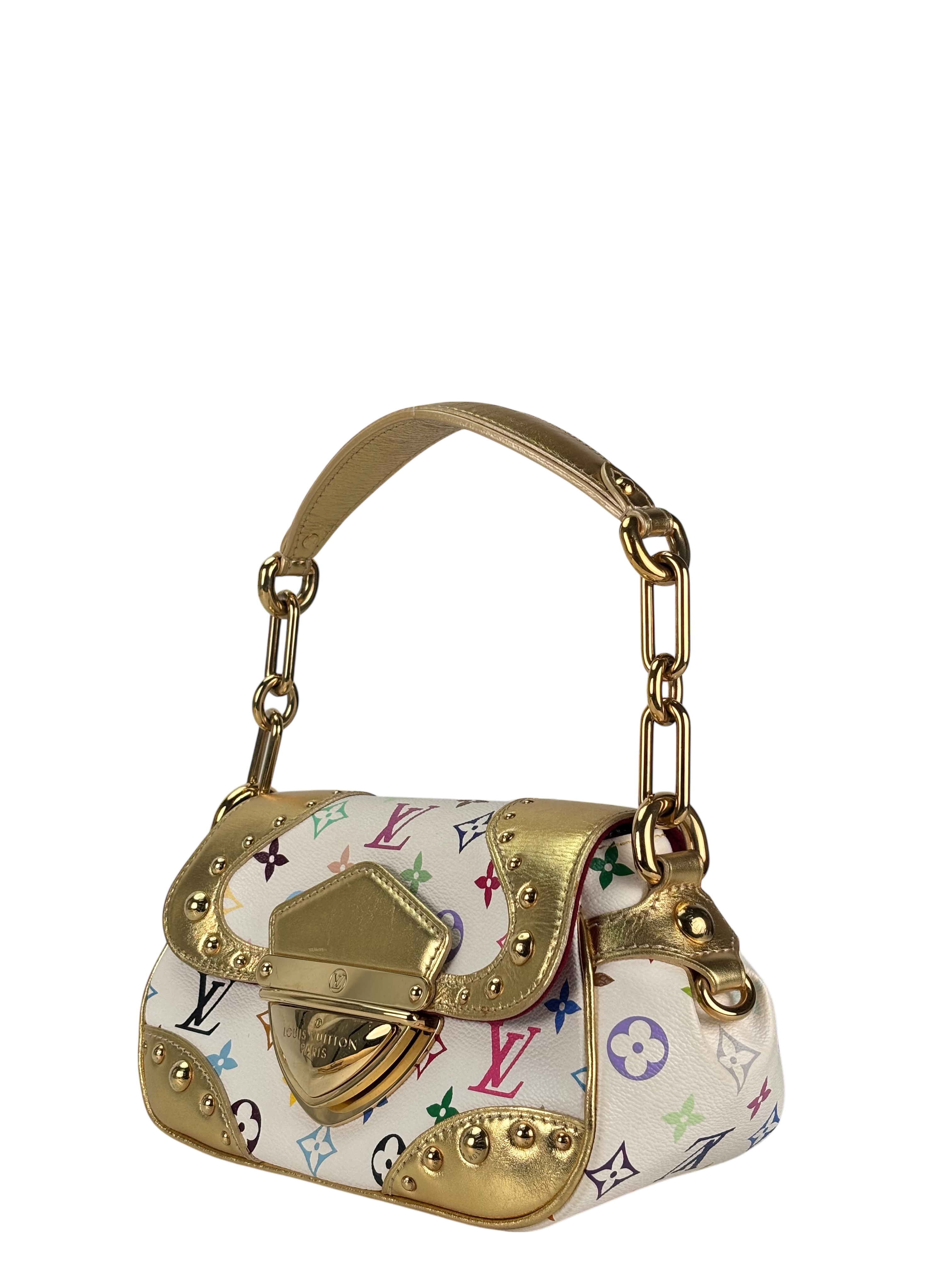 LOUIS VUITTON - White Canvas Multicolor Marine Shoulder Bag