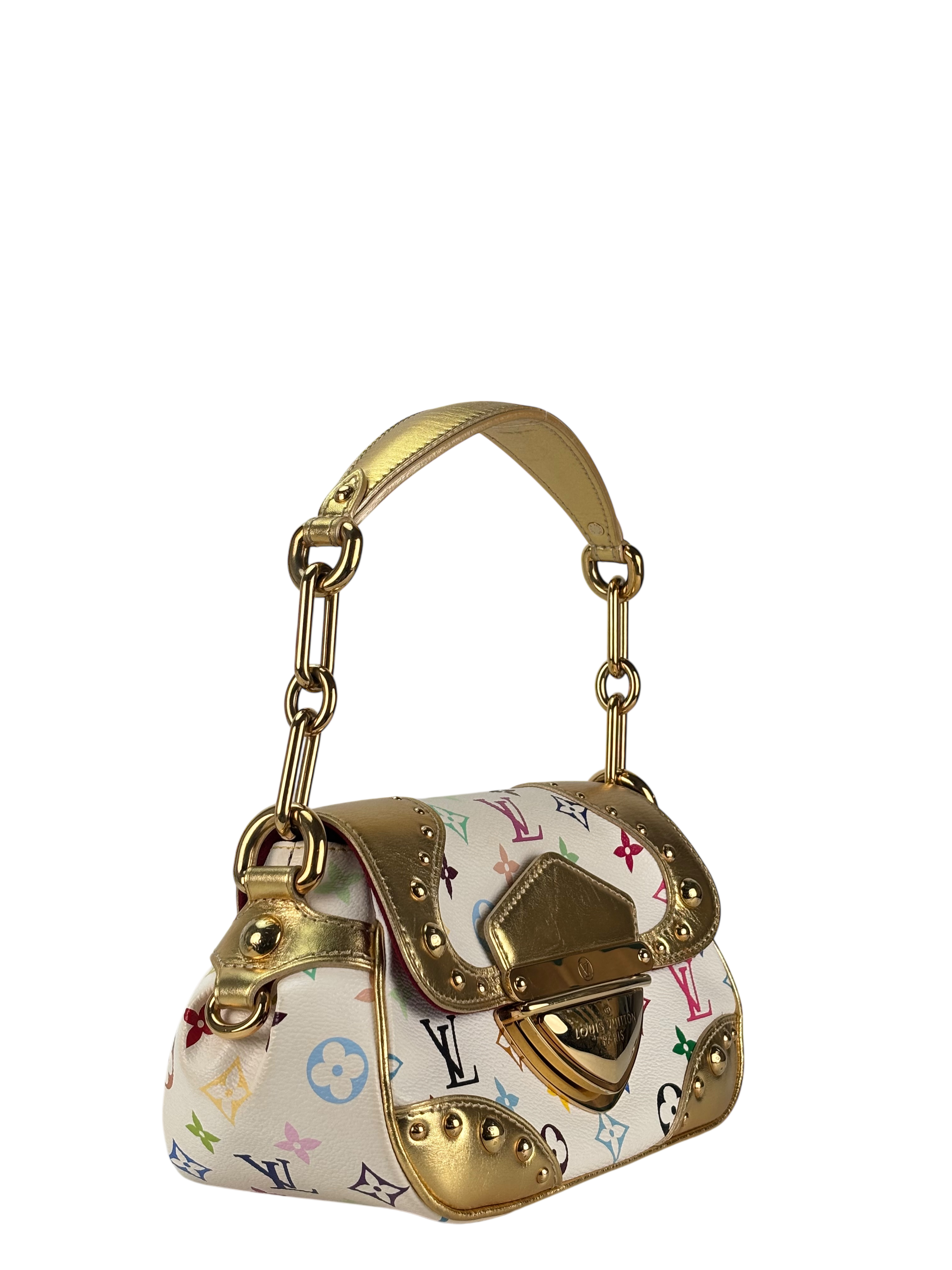 LOUIS VUITTON - White Canvas Multicolor Marine Shoulder Bag