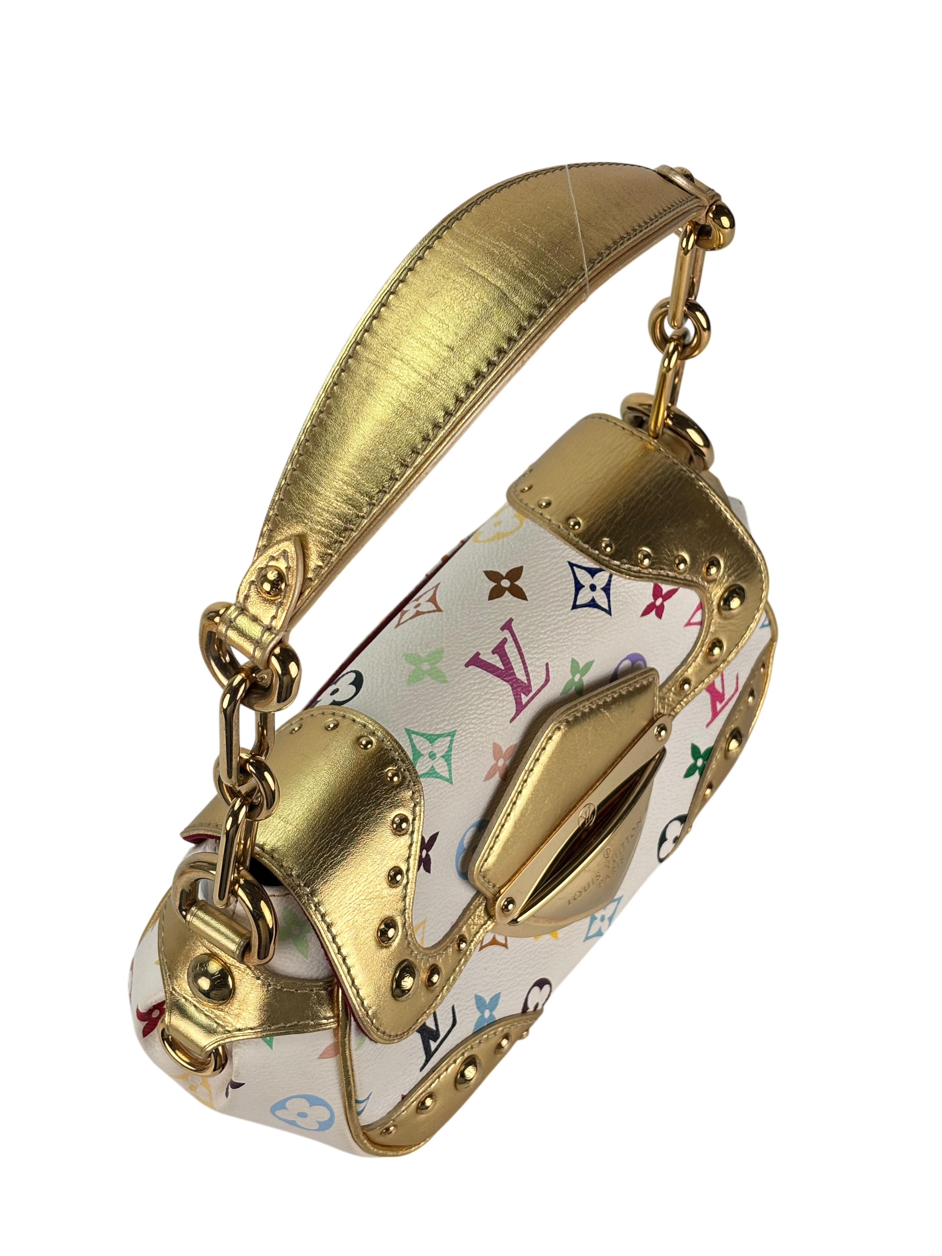 LOUIS VUITTON - White Canvas Multicolor Marine Shoulder Bag