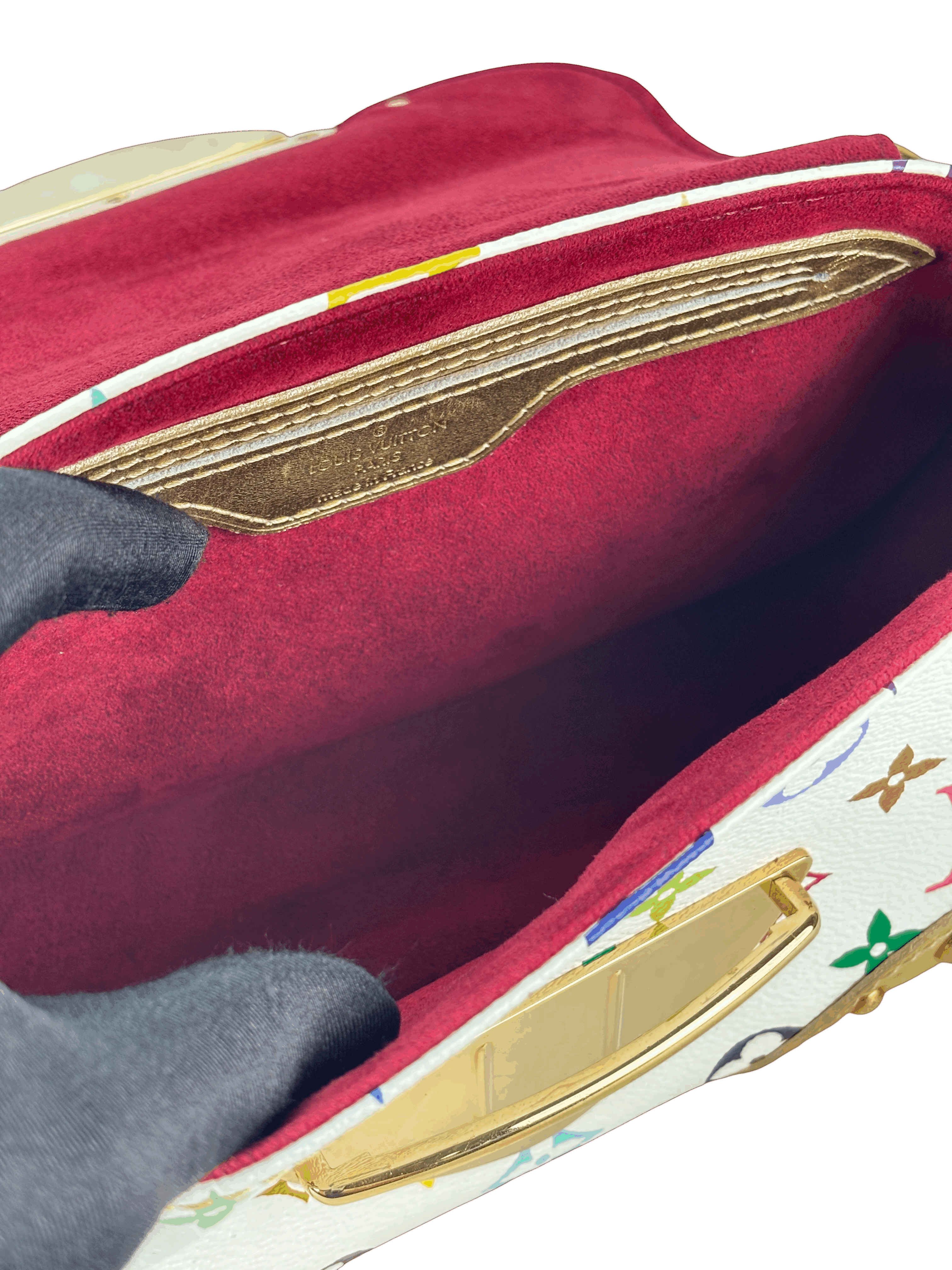 LOUIS VUITTON - White Canvas Multicolor Marine Shoulder Bag