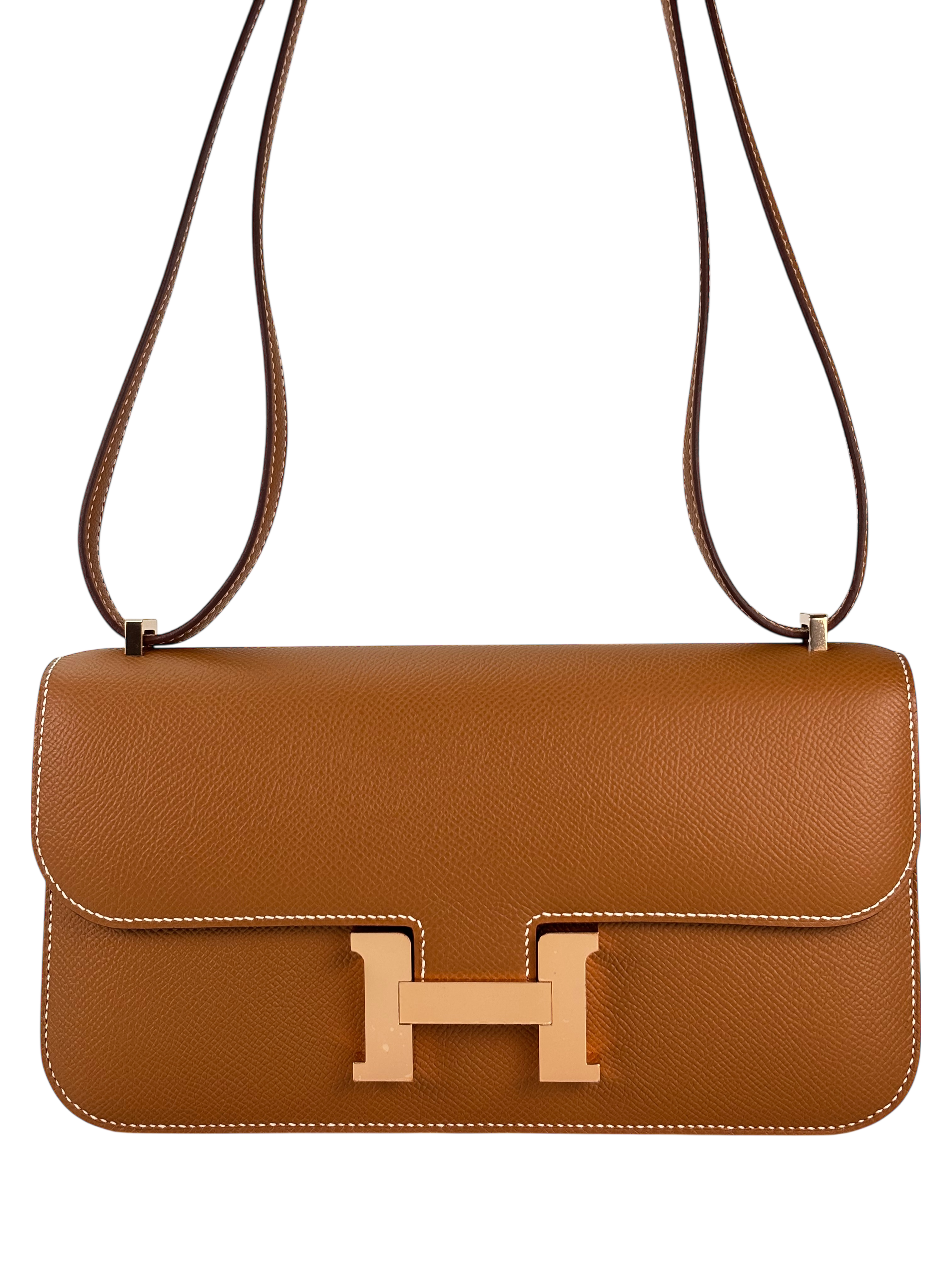HERMES - Constance Elan 24 Gold Epsom Rose Gold Hardware