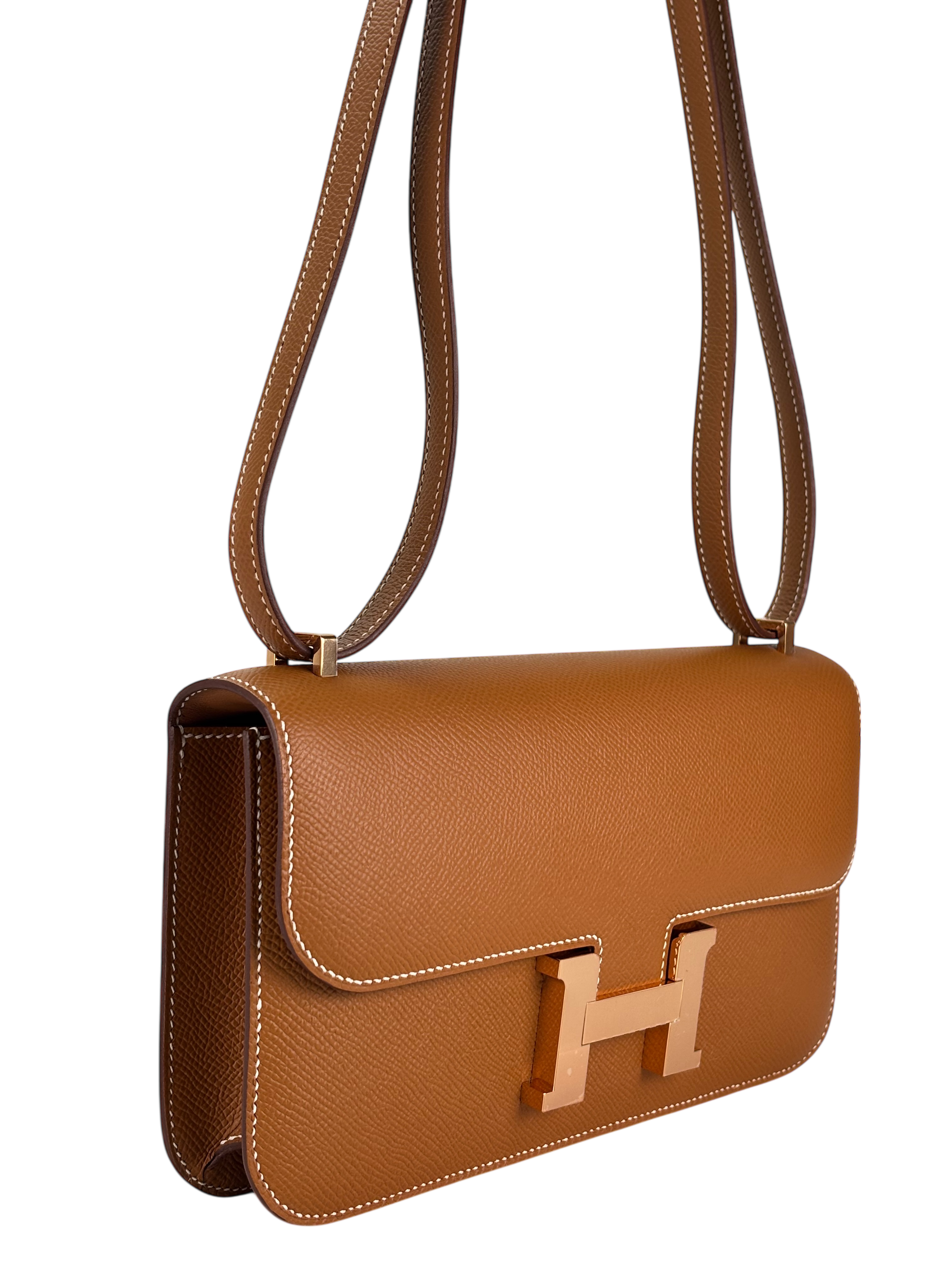 HERMES - Constance Elan 24 Gold Epsom Rose Gold Hardware
