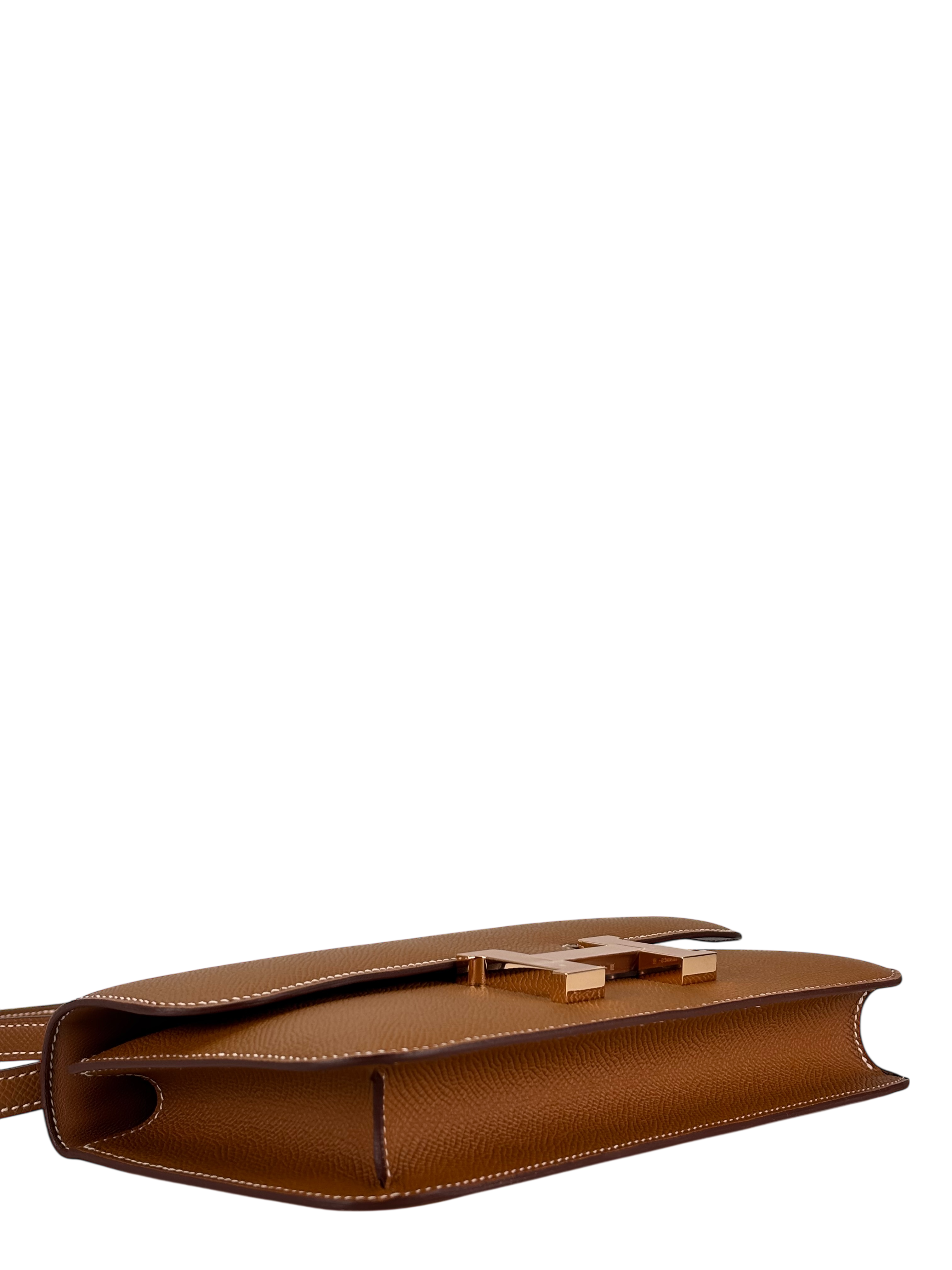 HERMES - Constance Elan 24 Gold Epsom Rose Gold Hardware