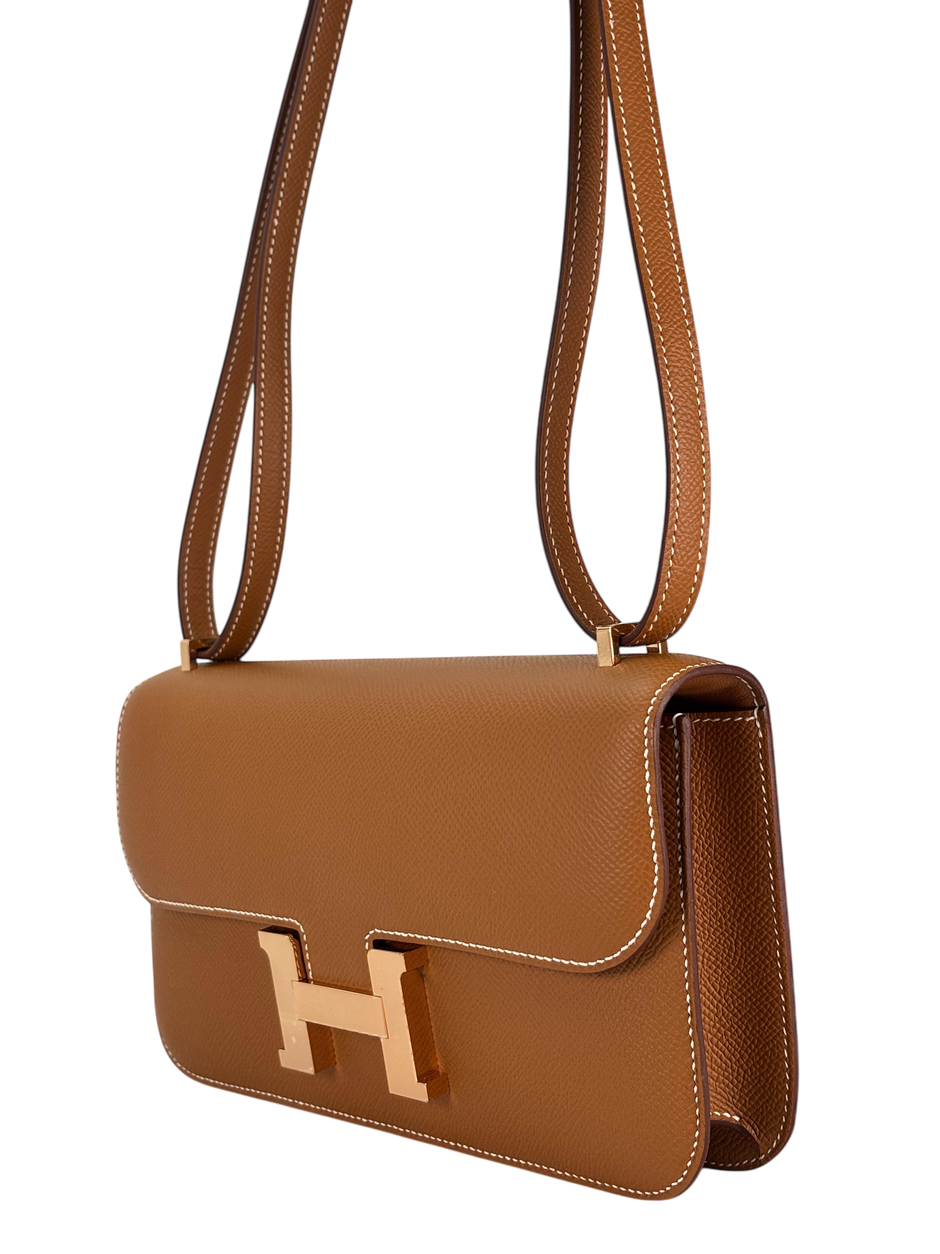HERMES - Constance Elan 24 Gold Epsom Rose Gold Hardware