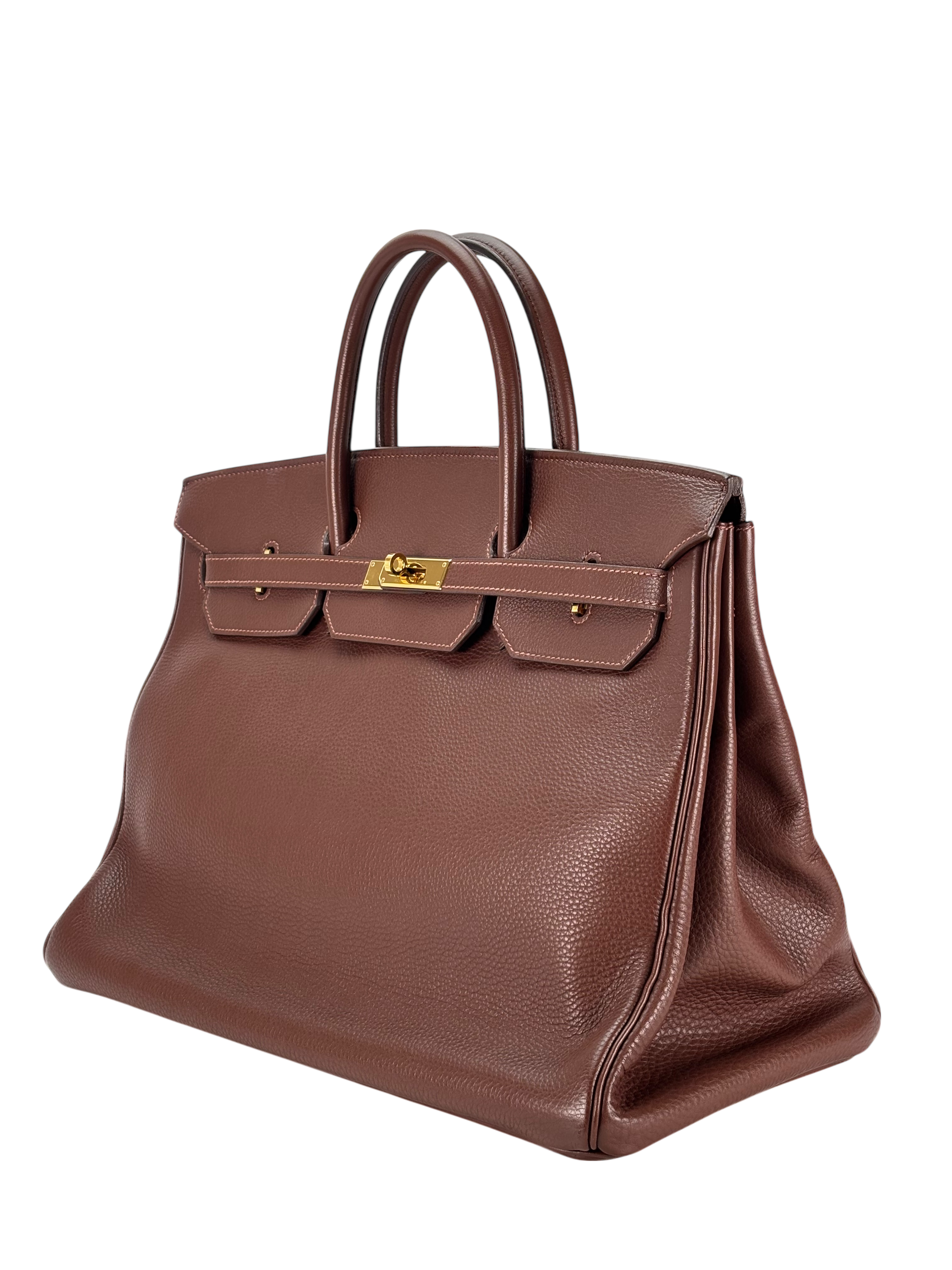 HERMES - Birkin 40 Brown Clemence TC Gold Hardware