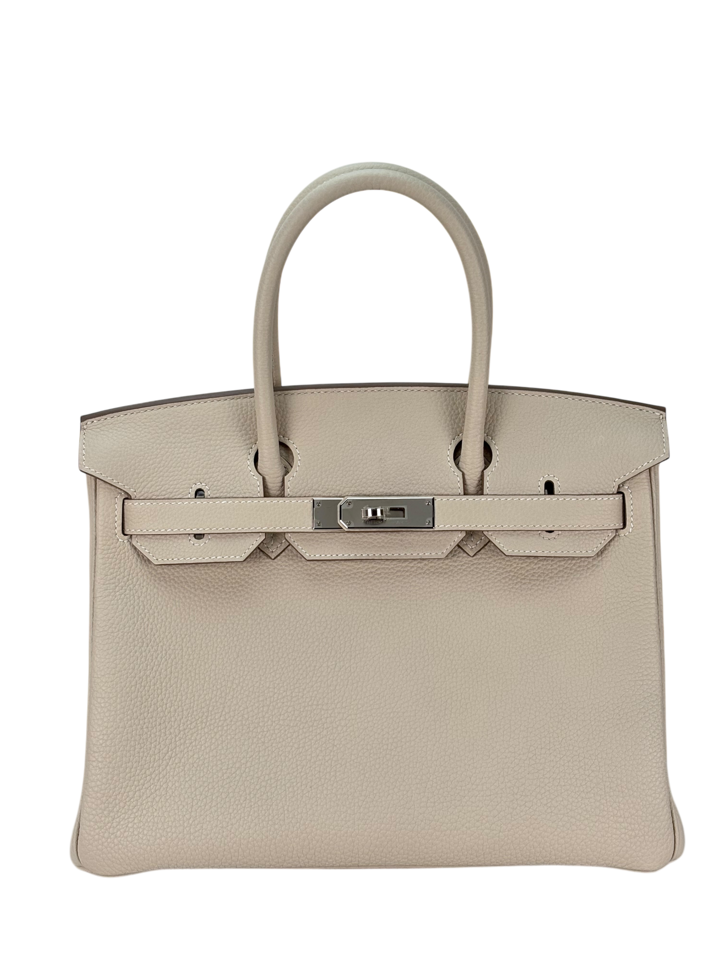 HERMES - Birkin 30 Craie Togo Palladium Hardware 