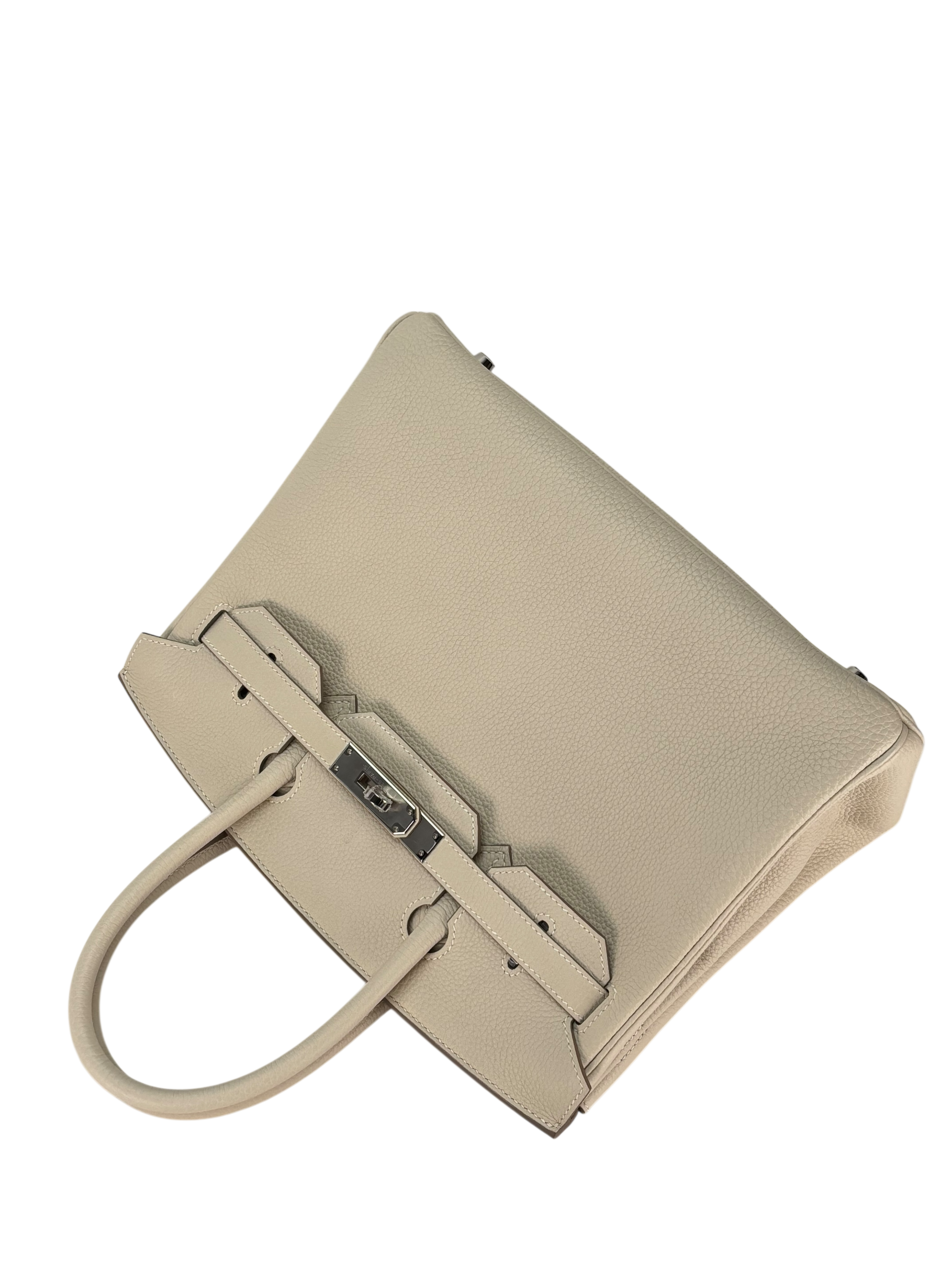 HERMES - Birkin 30 Craie Togo Palladium Hardware 