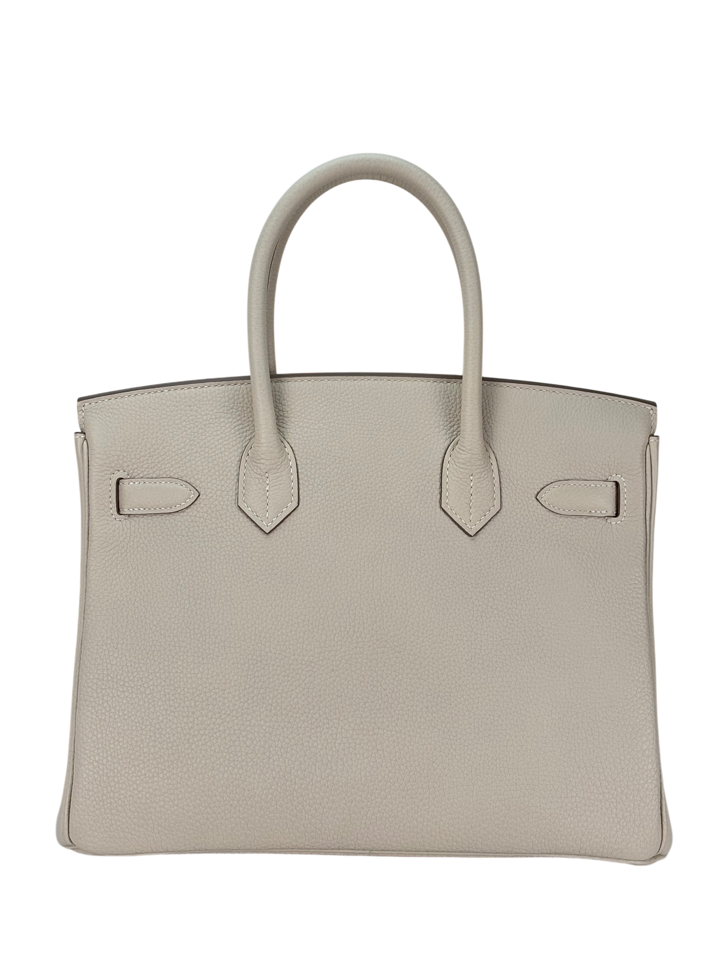 HERMES - Birkin 30 Craie Togo Palladium Hardware 