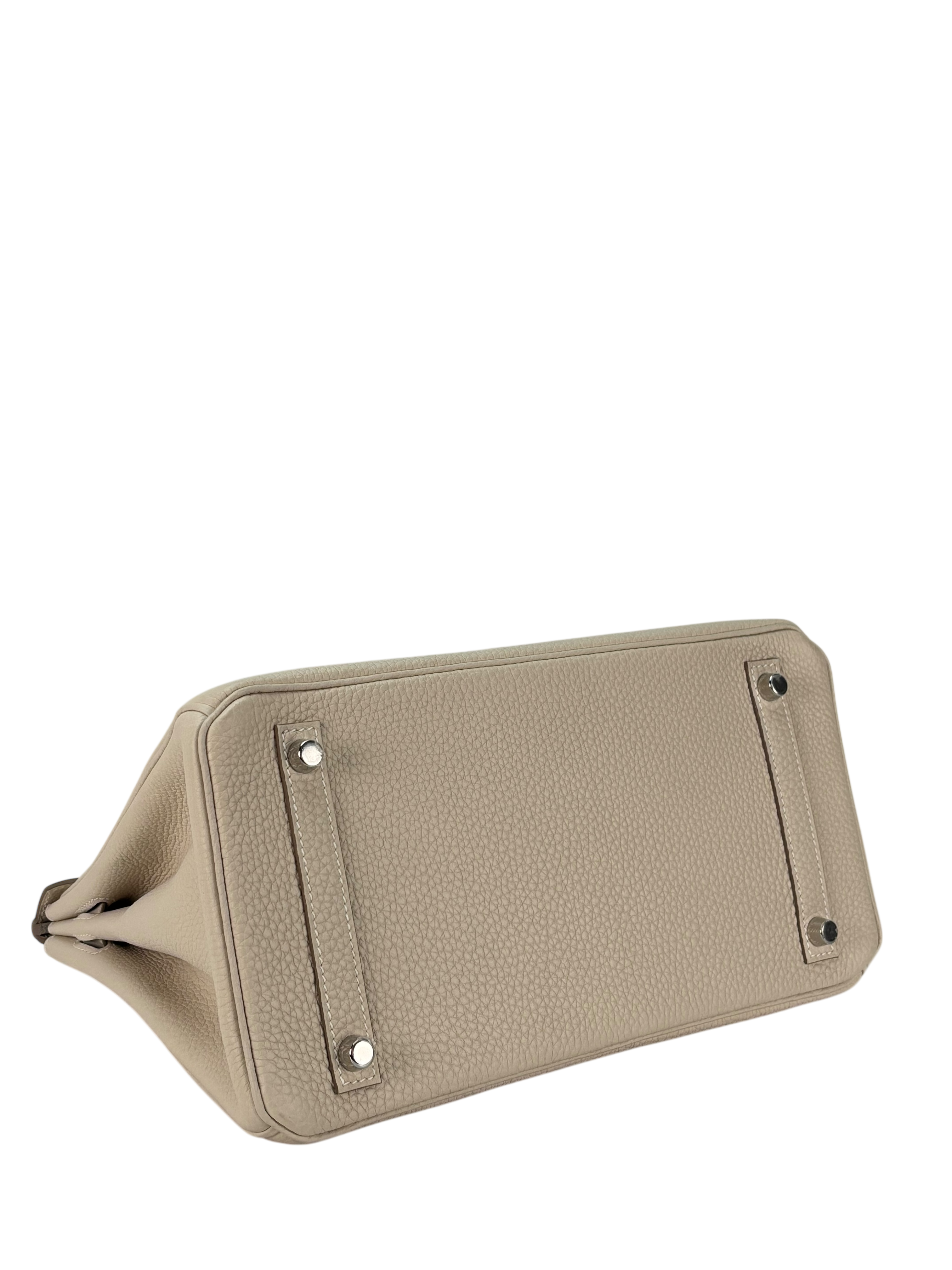 HERMES - Birkin 30 Craie Togo Palladium Hardware 