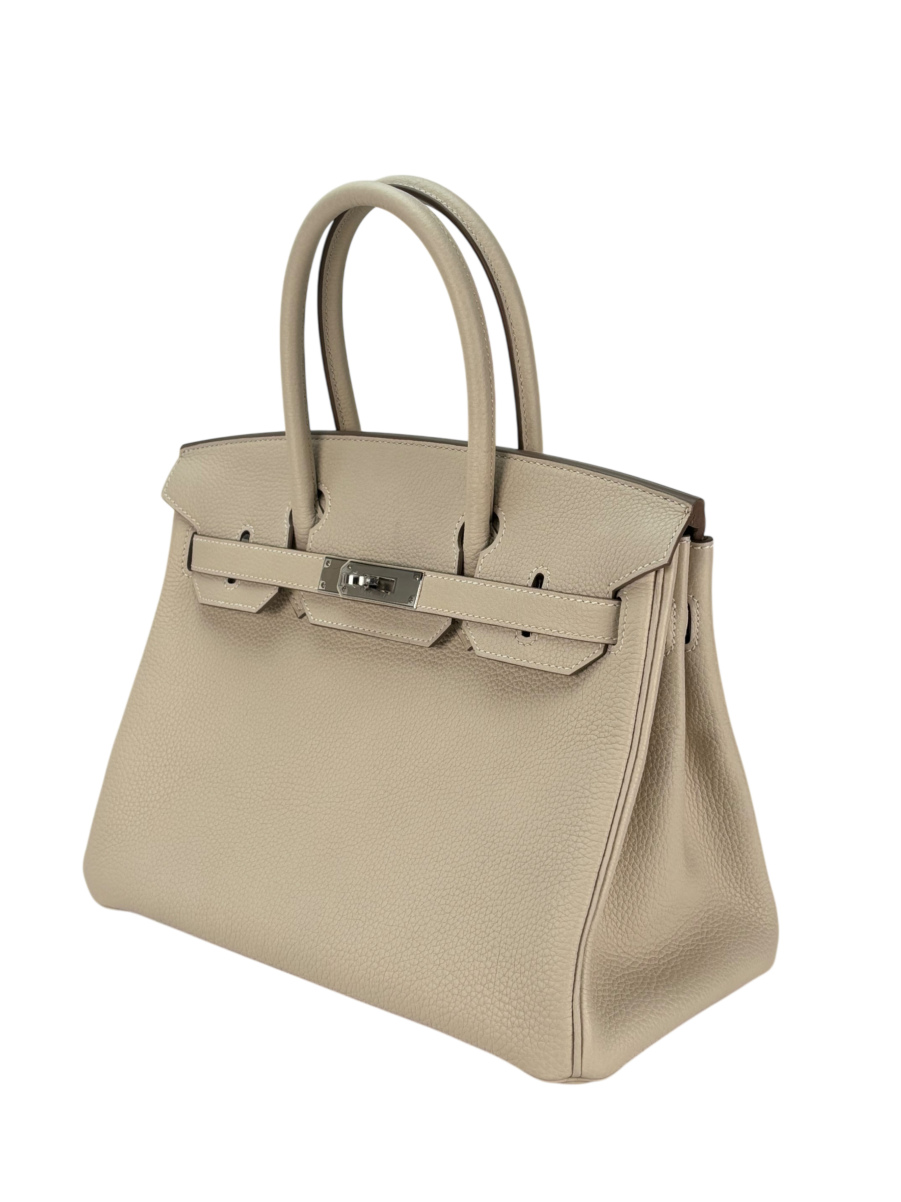 HERMES - Birkin 30 Craie Togo Palladium Hardware 