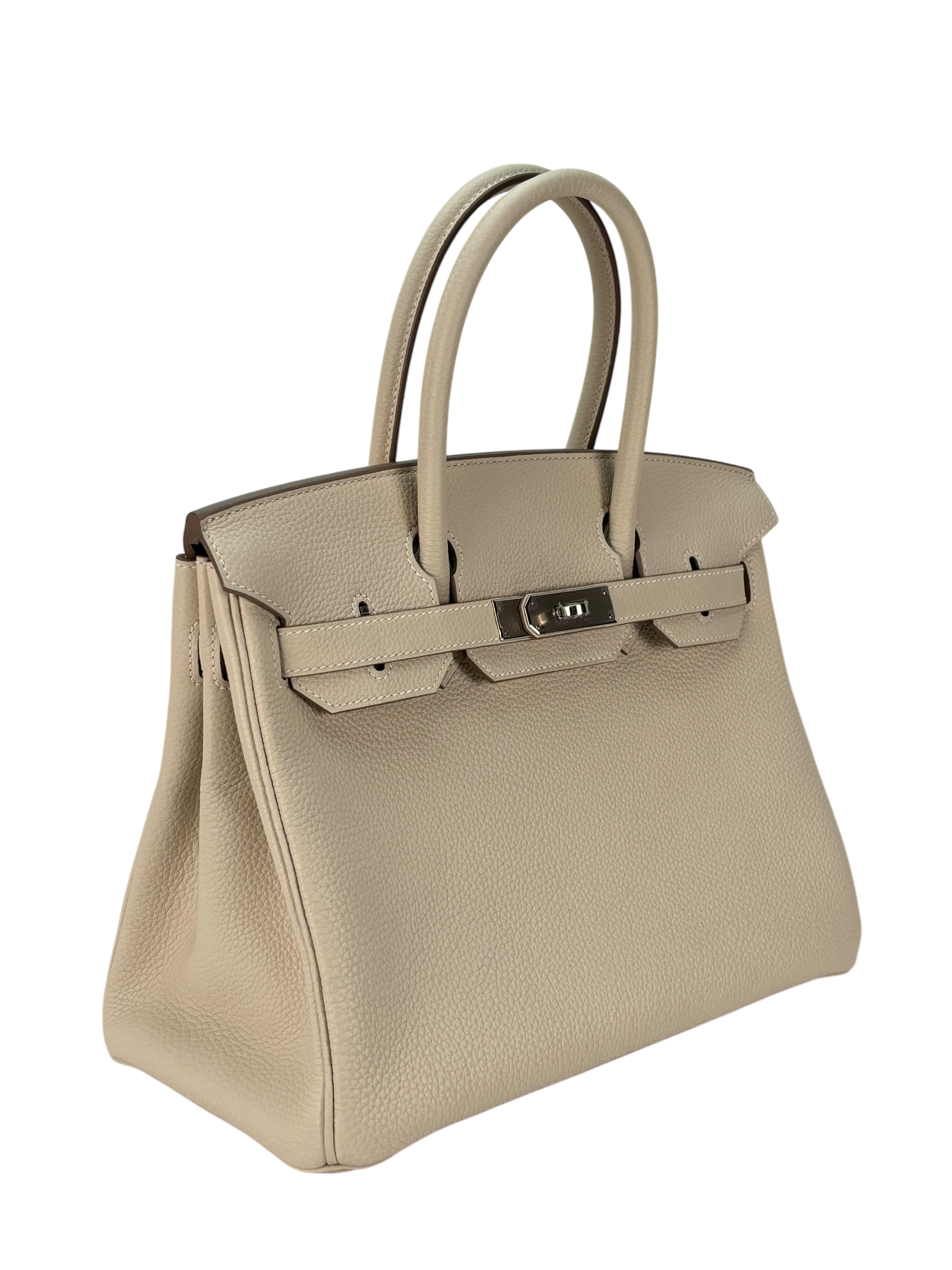 HERMES - Birkin 30 Craie Togo Palladium Hardware 