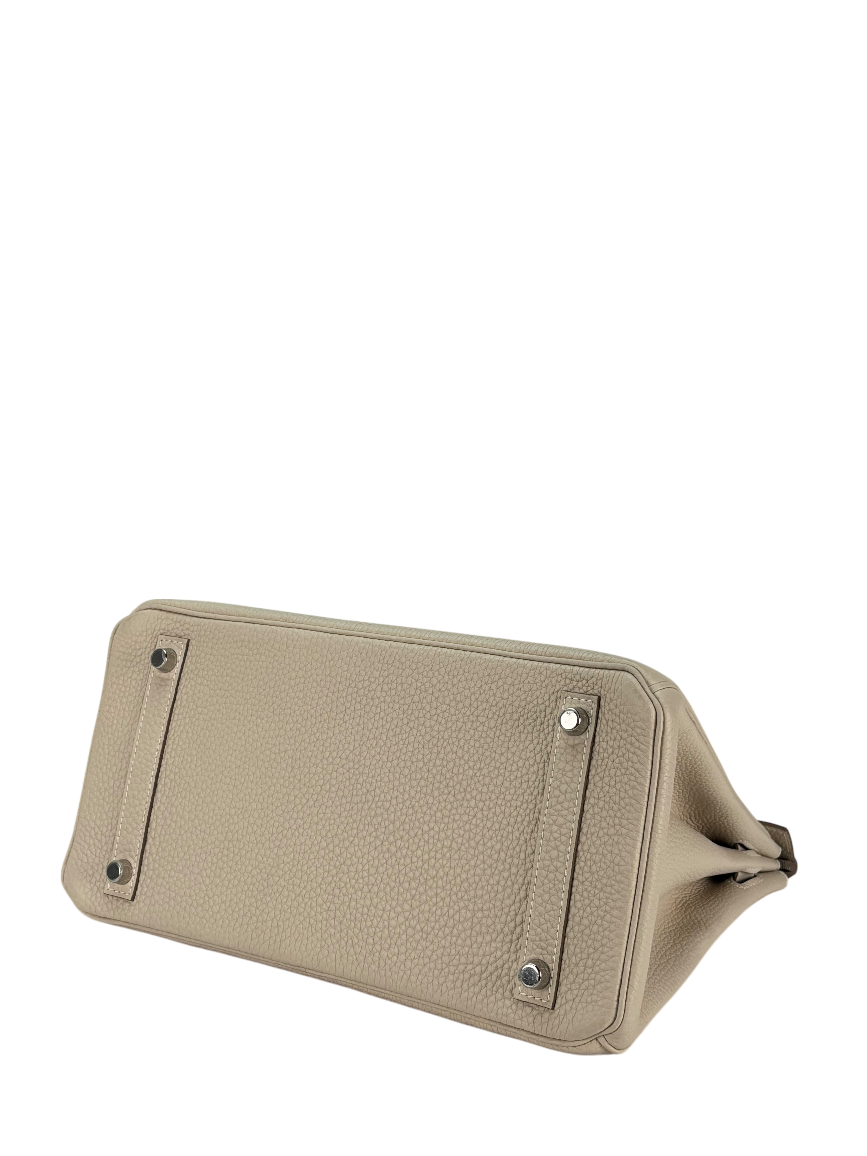 HERMES - Birkin 30 Craie Togo Palladium Hardware 