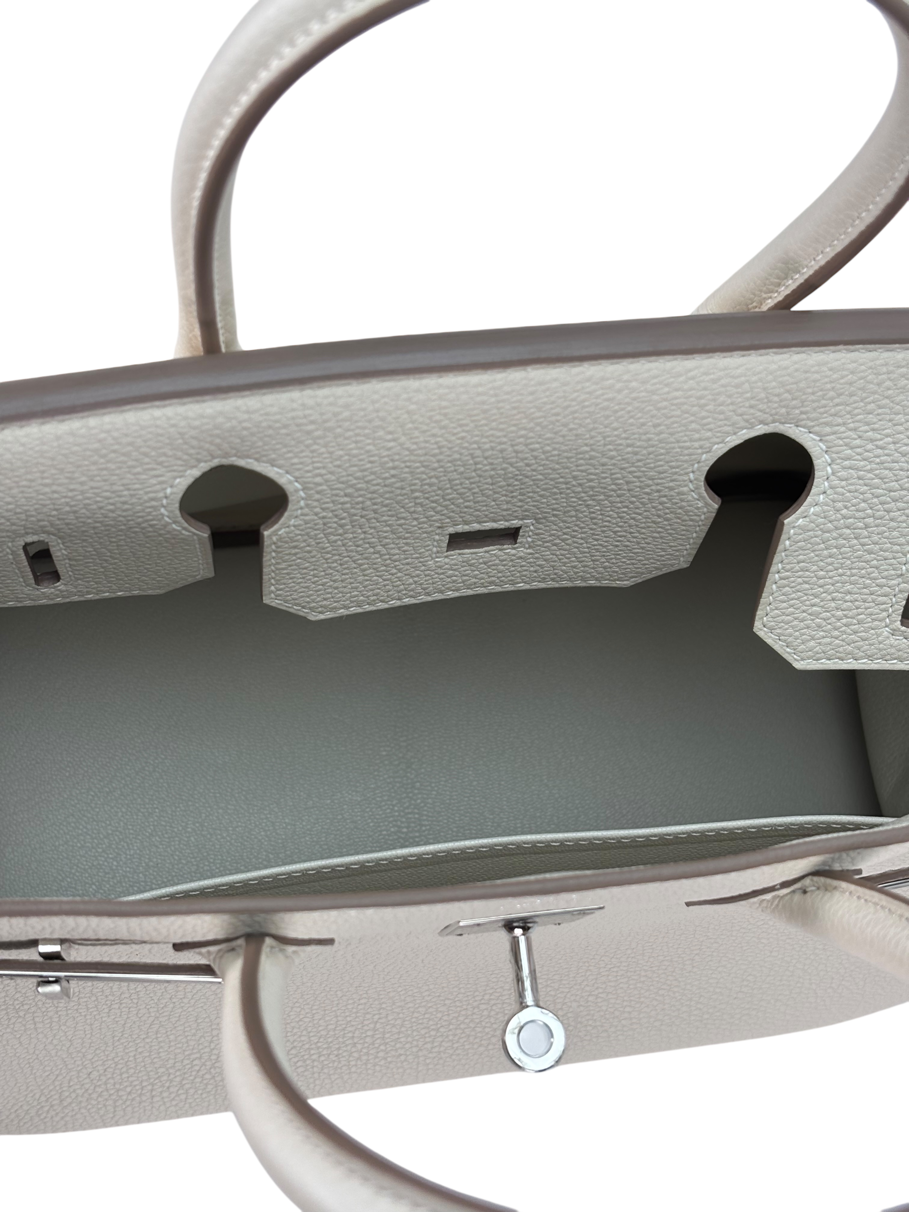 HERMES - Birkin 30 Craie Togo Palladium Hardware 