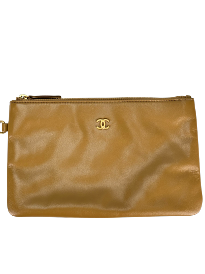 CHANEL - Small 22 Bag Beige Calfskin Gold Hardware