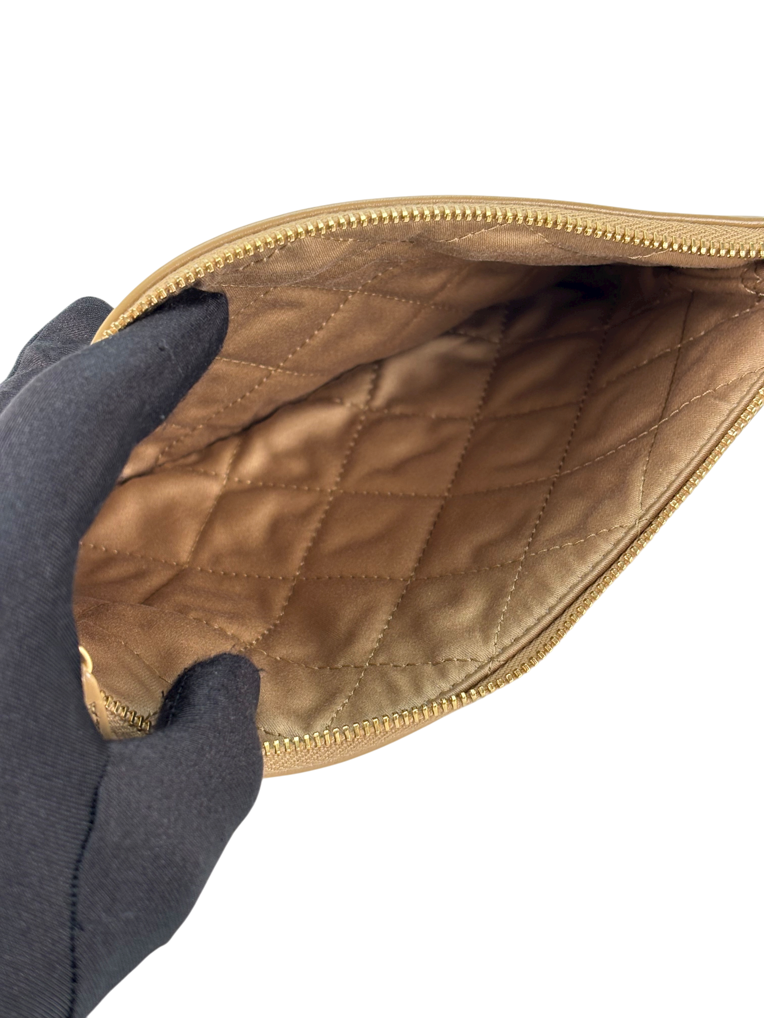 CHANEL - Small 22 Bag Beige Calfskin Gold Hardware