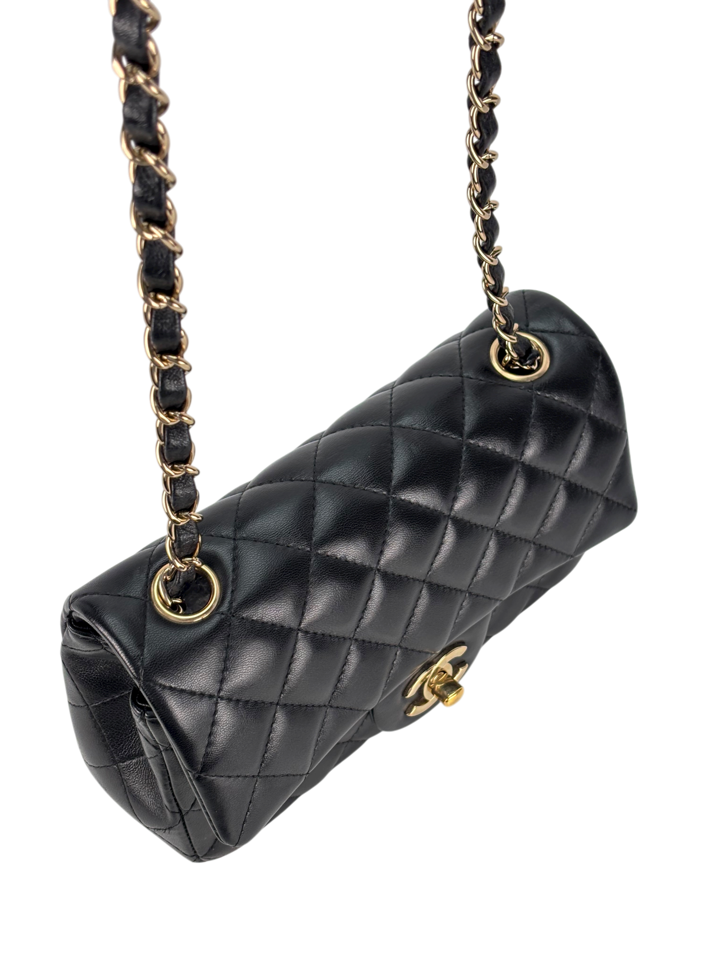CHANEL - Classic Flap Bag Black Lambskin Gold Hardware（CF20）
