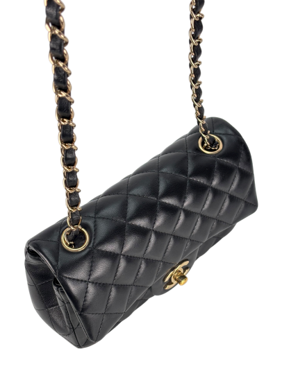 CHANEL - Classic Flap Bag Black Lambskin Gold Hardware（CF20）