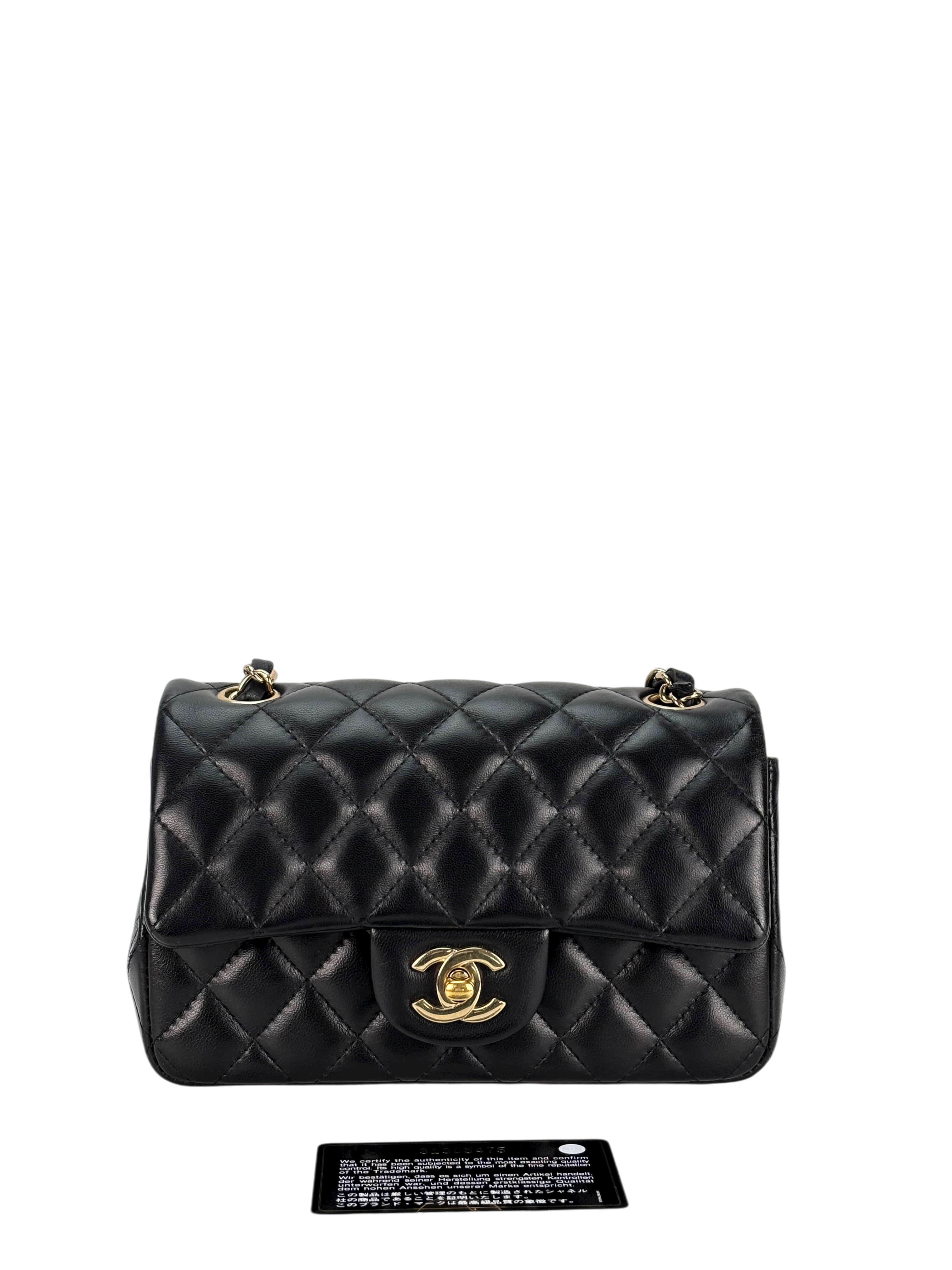 CHANEL - Classic Flap Bag Black Lambskin Gold Hardware（CF20）